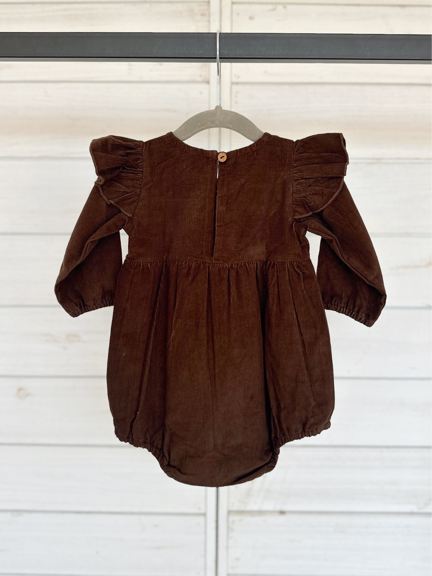 Chocolate Corduroy Romper
