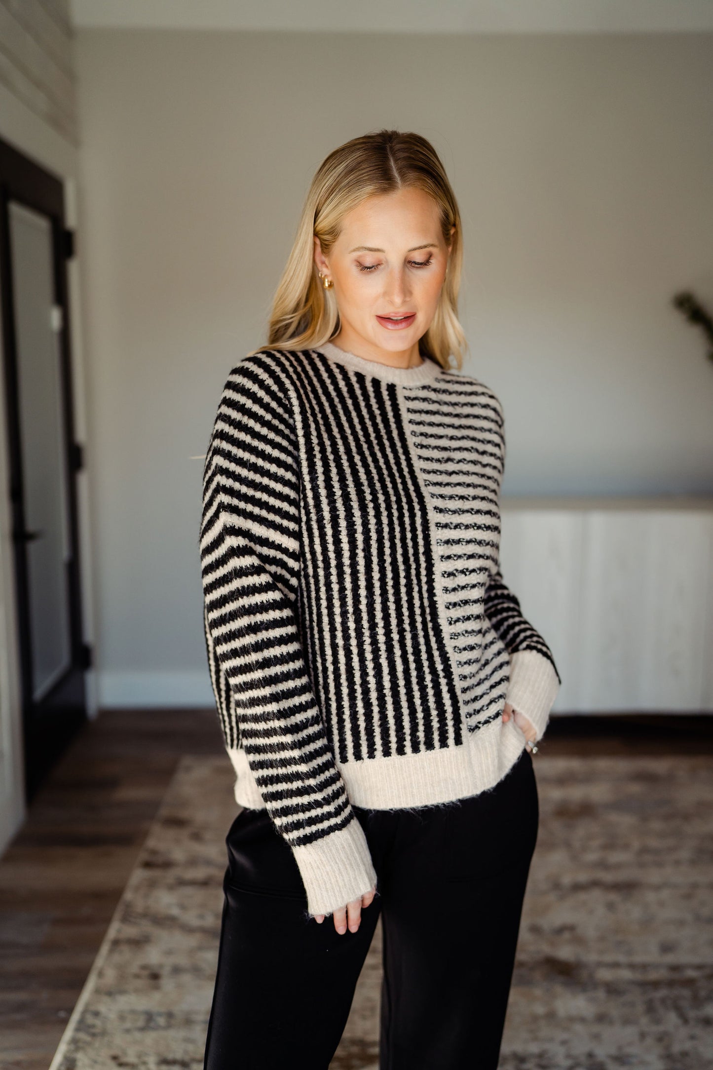 Lined Up Chunky Sweater
