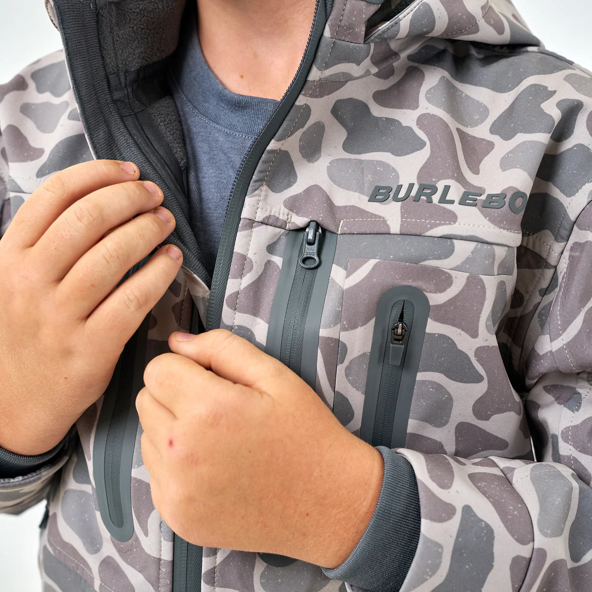 Boys Burlebo Challenger Jacket - Classic Deer Camo