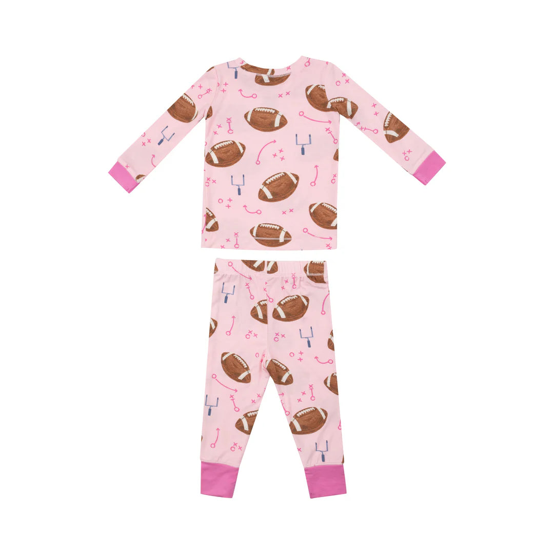Angel Dear Footballs Pink L/S Loungewear Set