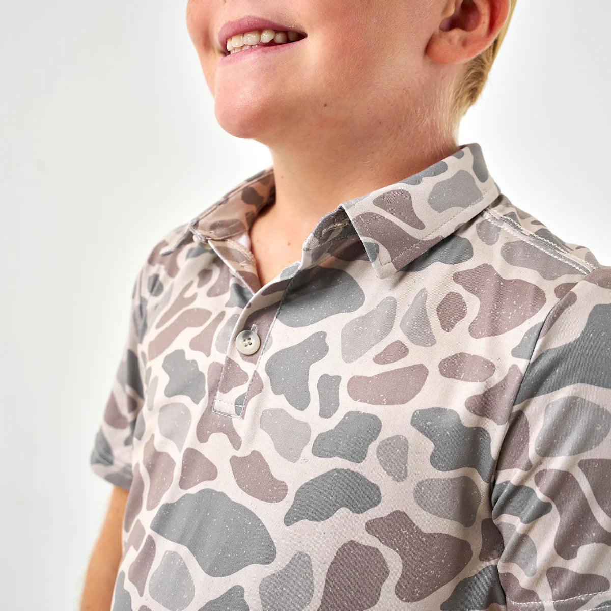 Boys Burlebo Classic Deer Camo Polo