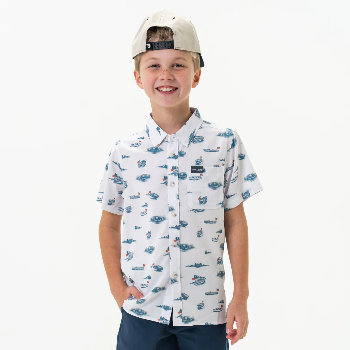 Boys Burlebo Lake Weekend Button Up