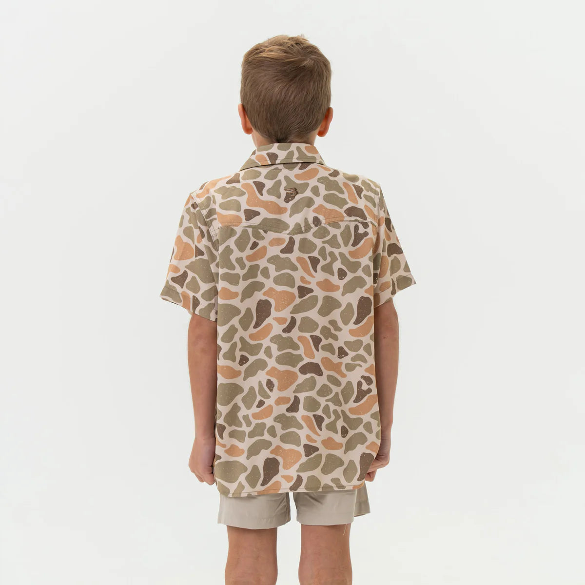 Boys Burlebo Performance Western Shirt - Vendao Camo