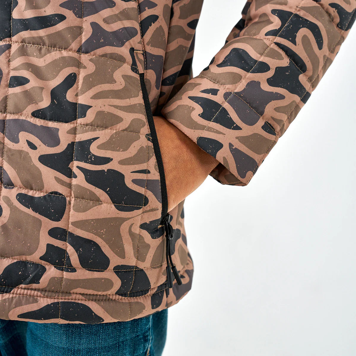 Boys Burlebo Puffer Jacket - Gauge Camo