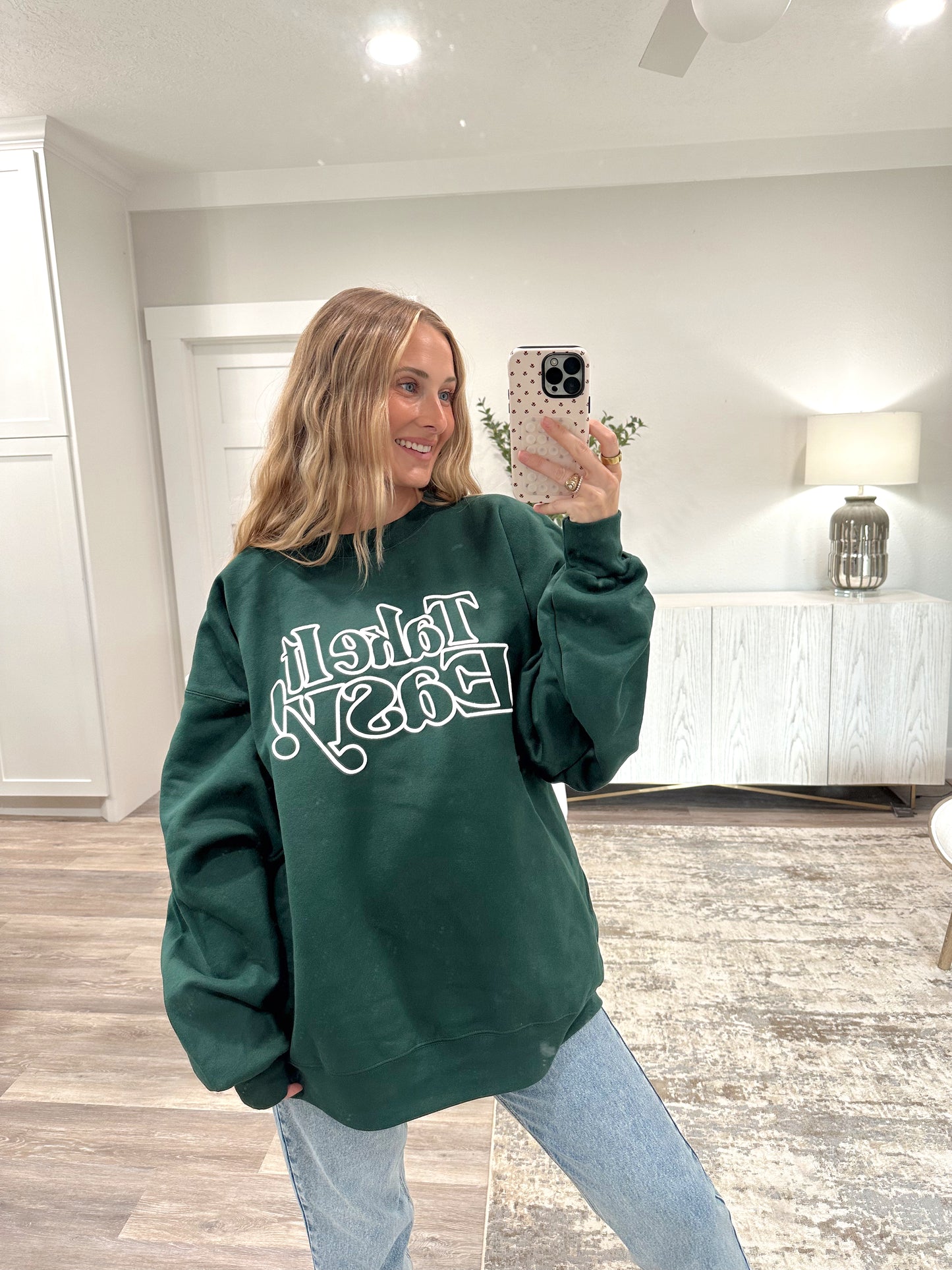 Take It Easy Puff Ink Sweatshirt