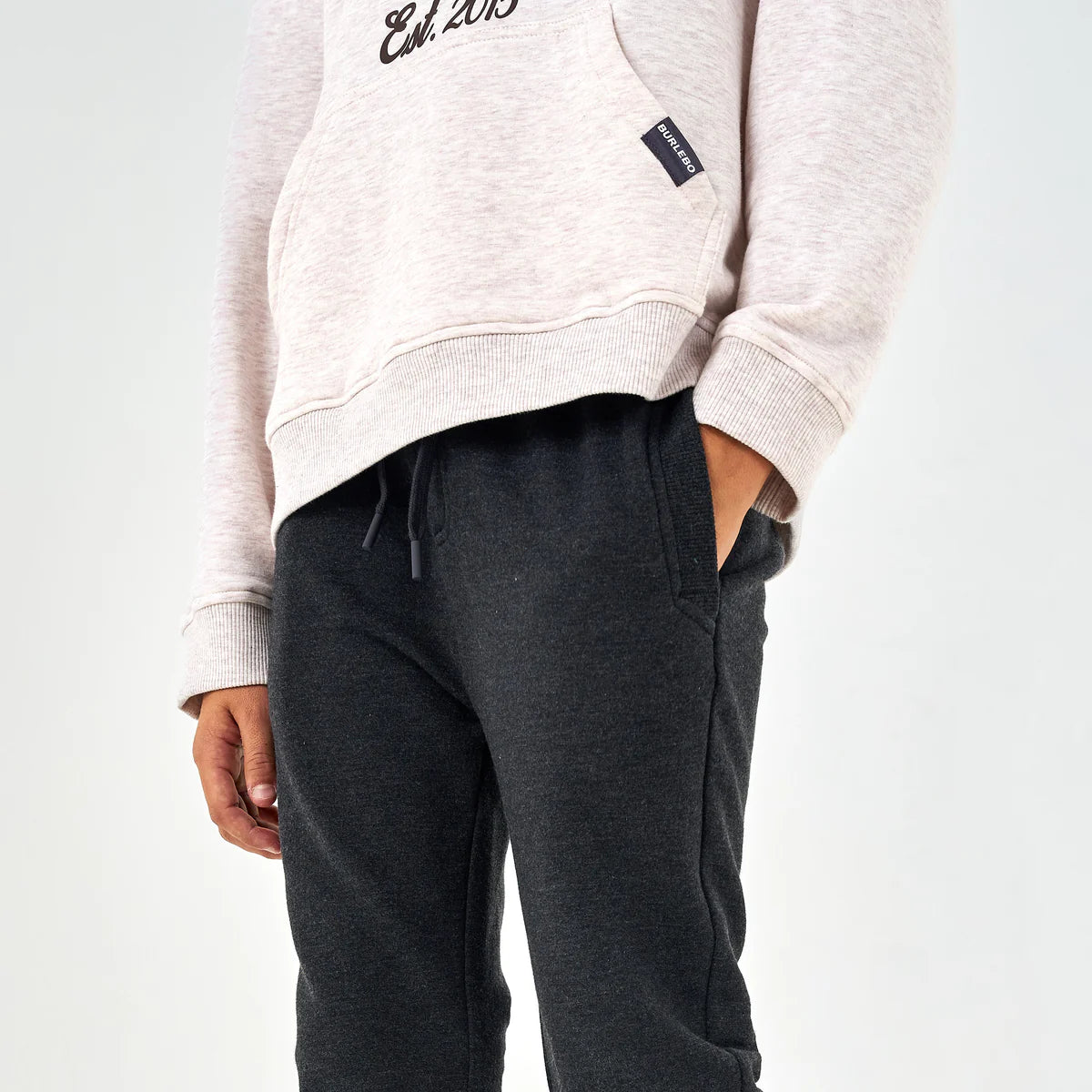Boys Burlebo Fleece Joggers - Heather Black