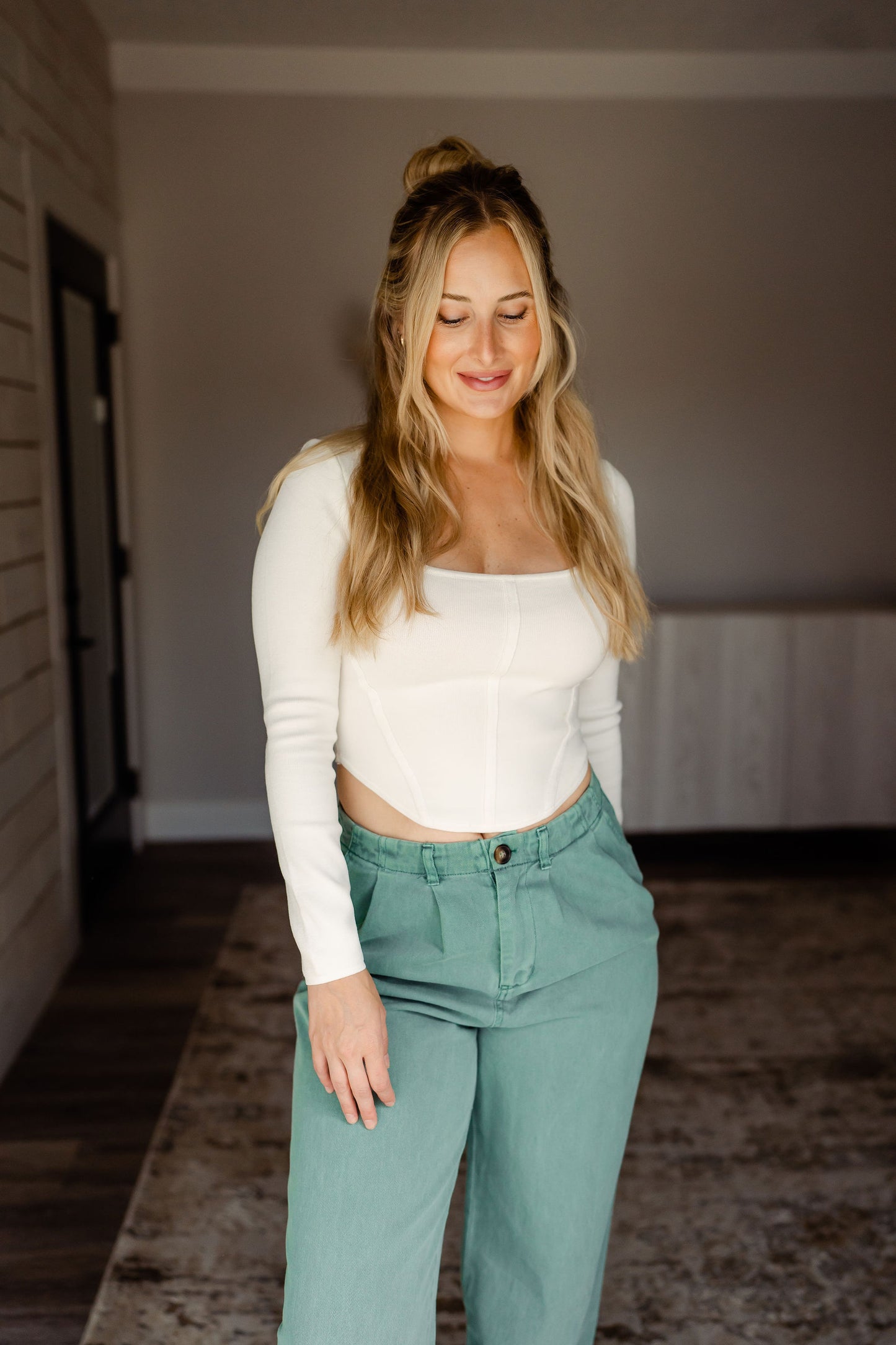 Crepe Sculpted Top
