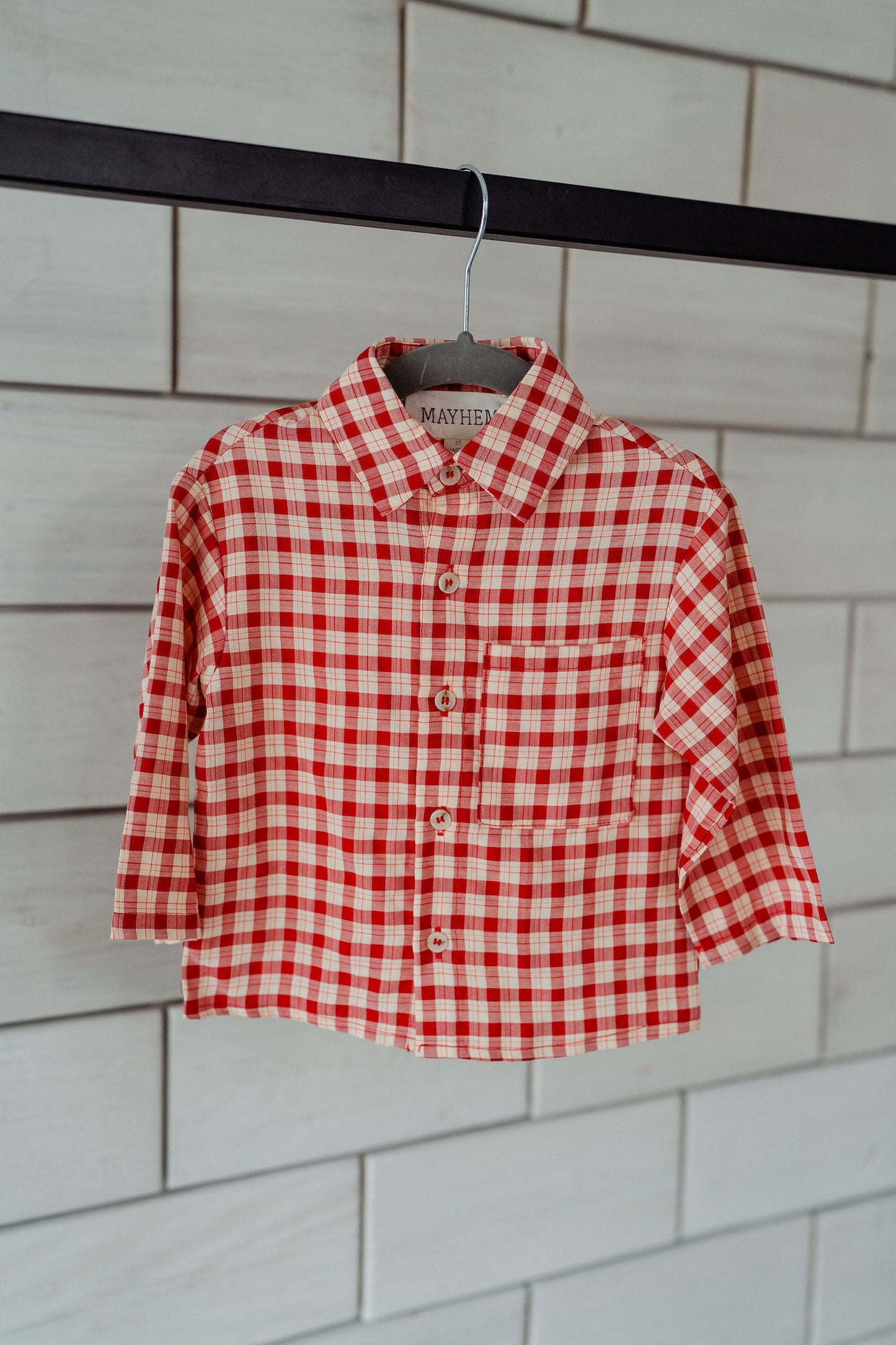 Christmas Plaid Button Down