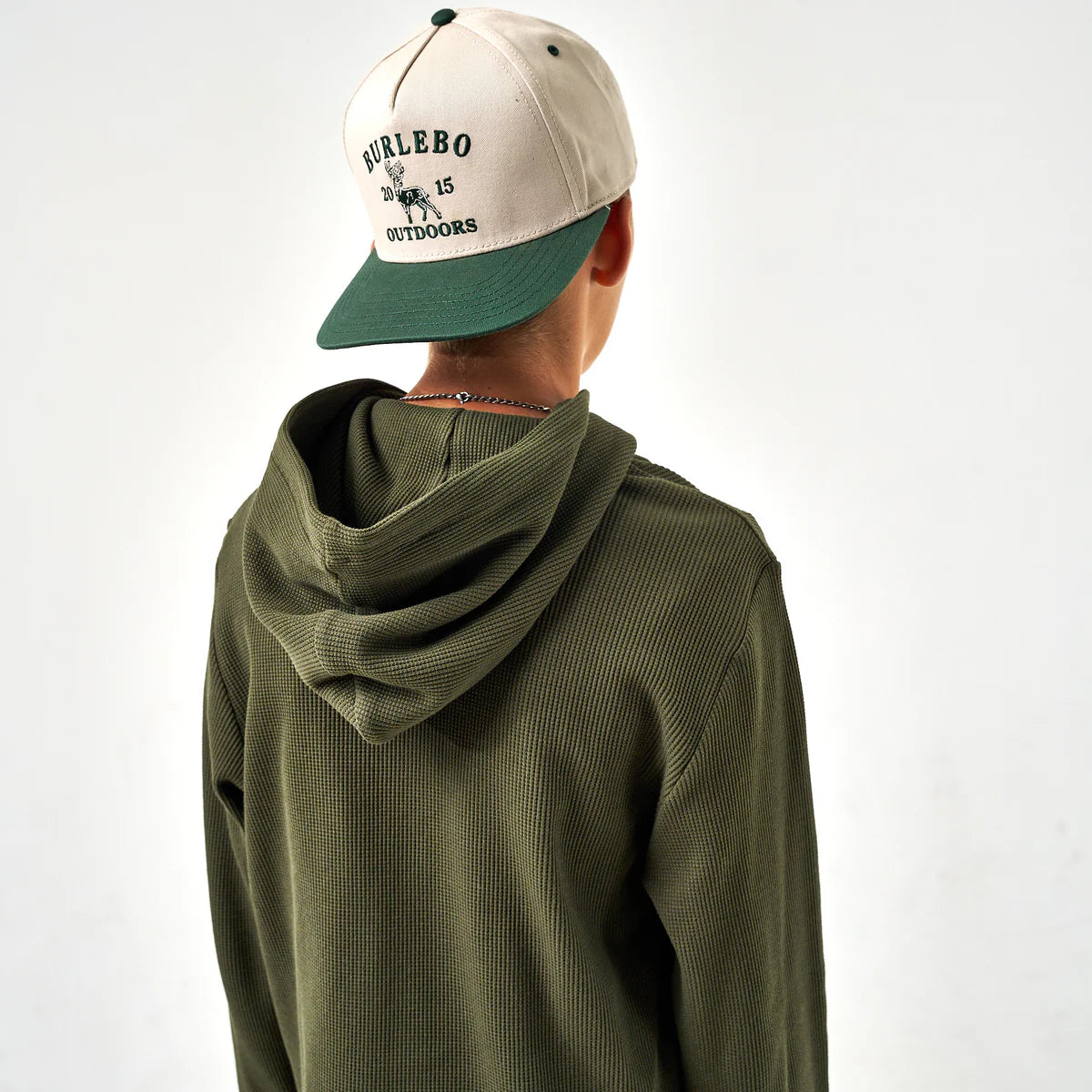 Boys Burlebo Thermal Hoodie - Mallard Green