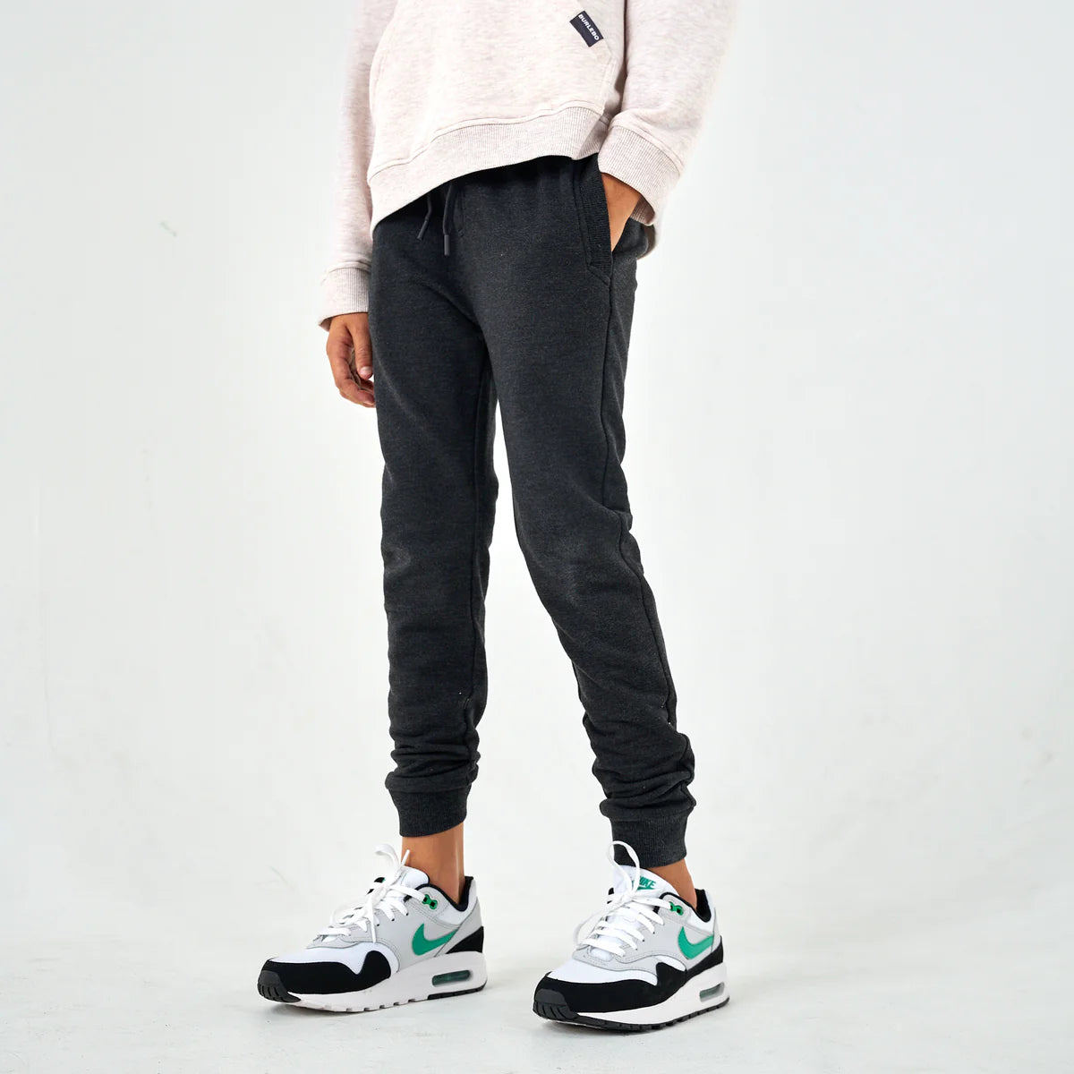 Boys Burlebo Fleece Joggers - Heather Black