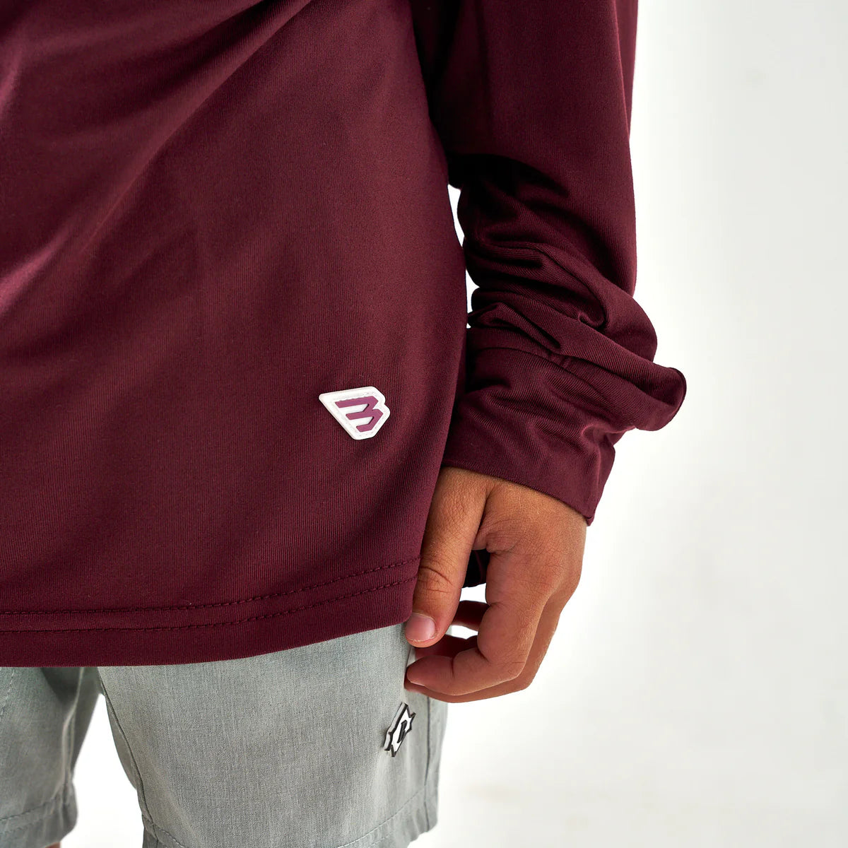 Boys Burlebo Performance Hoodie - Maroon