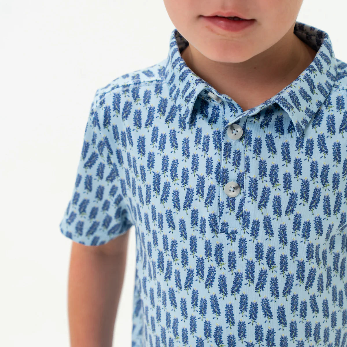 Toddler Burlebo Bluebonnets Polo
