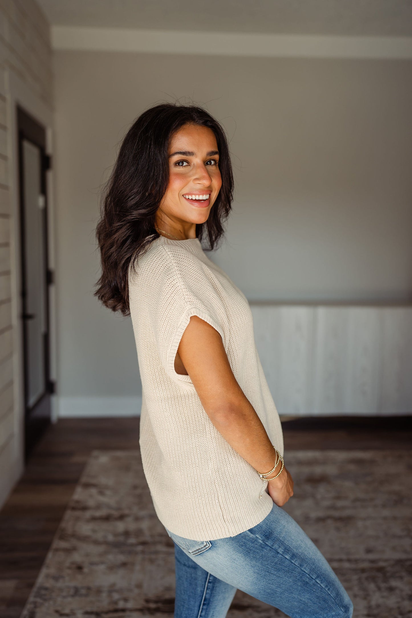 All Day Long Sleeveless Knitted Top