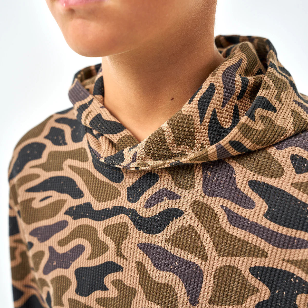 Boys Burlebo Thermal Hoodie - Gauge Camo