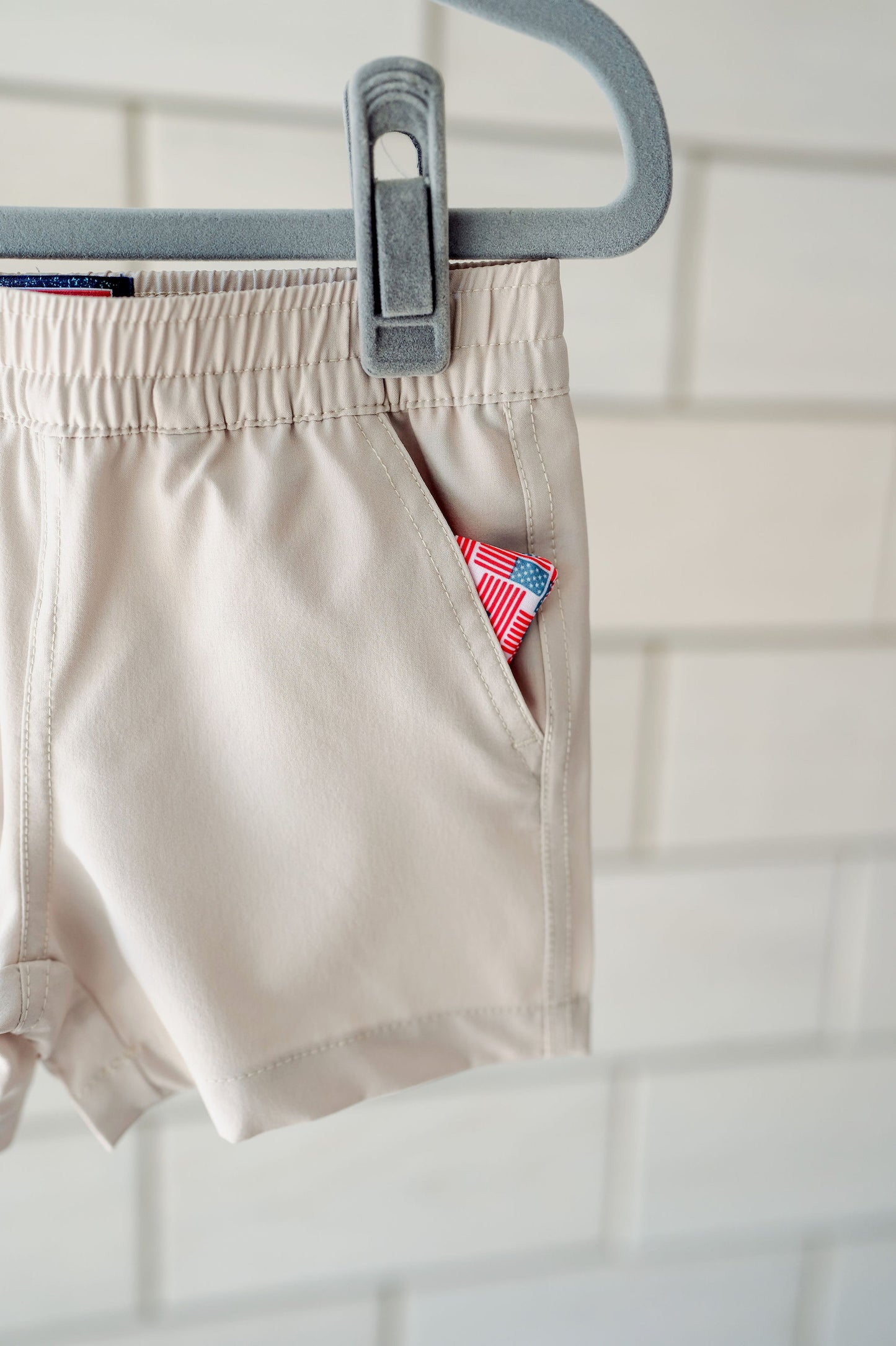 Toddler Burlebo Everyday Shorts - Light Khaki