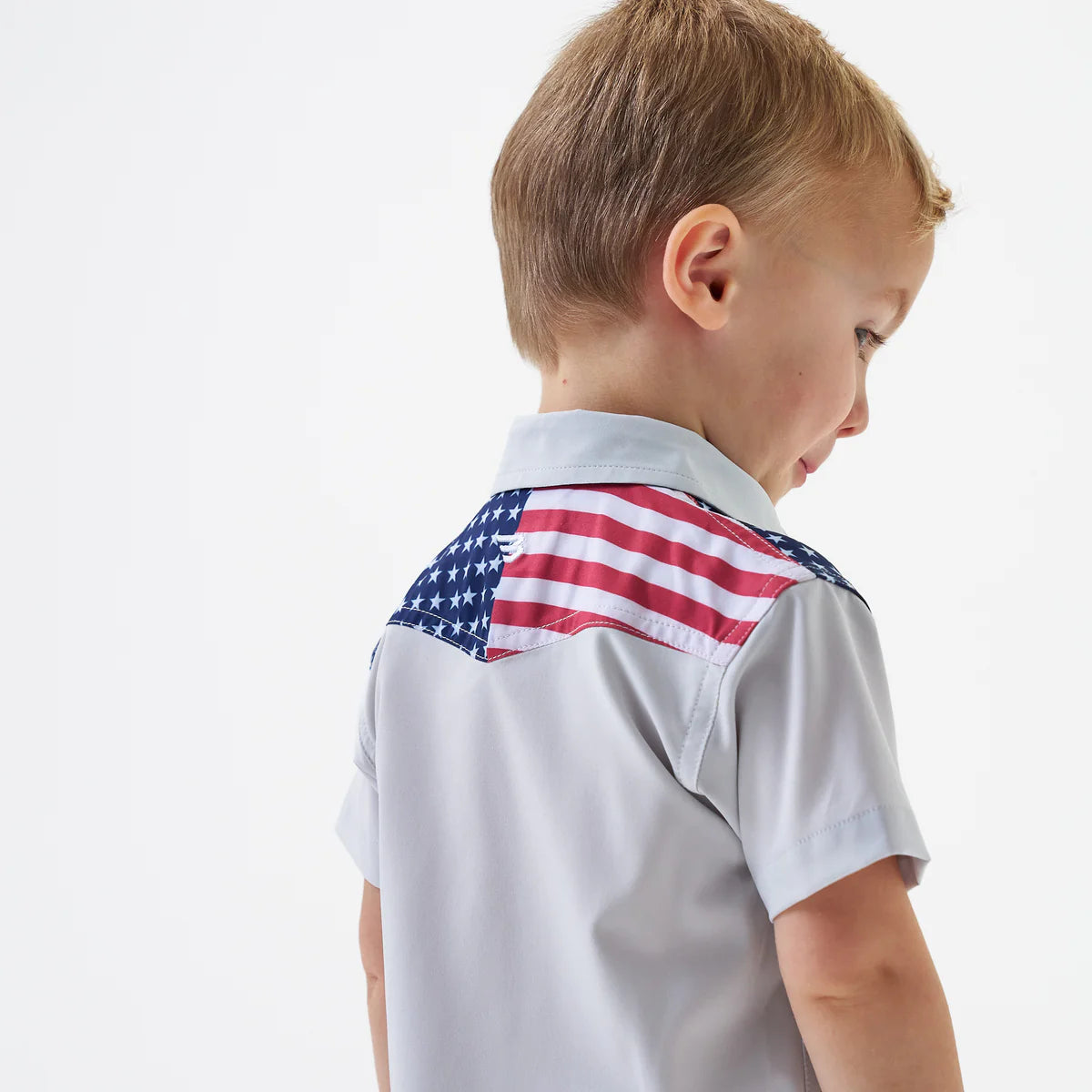 Boys Burlebo Performance Western Shirt - All American