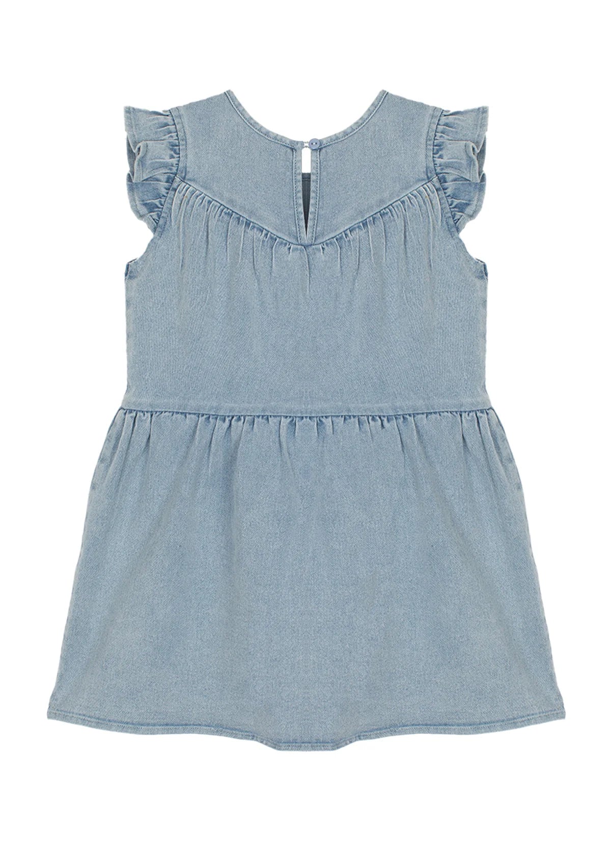 Sunset Fields Flutter Sleeve Dress