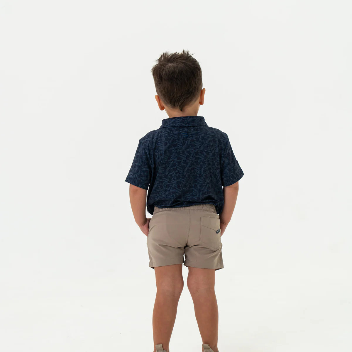 Toddler Burlebo Navy Stars & Stripes Polo