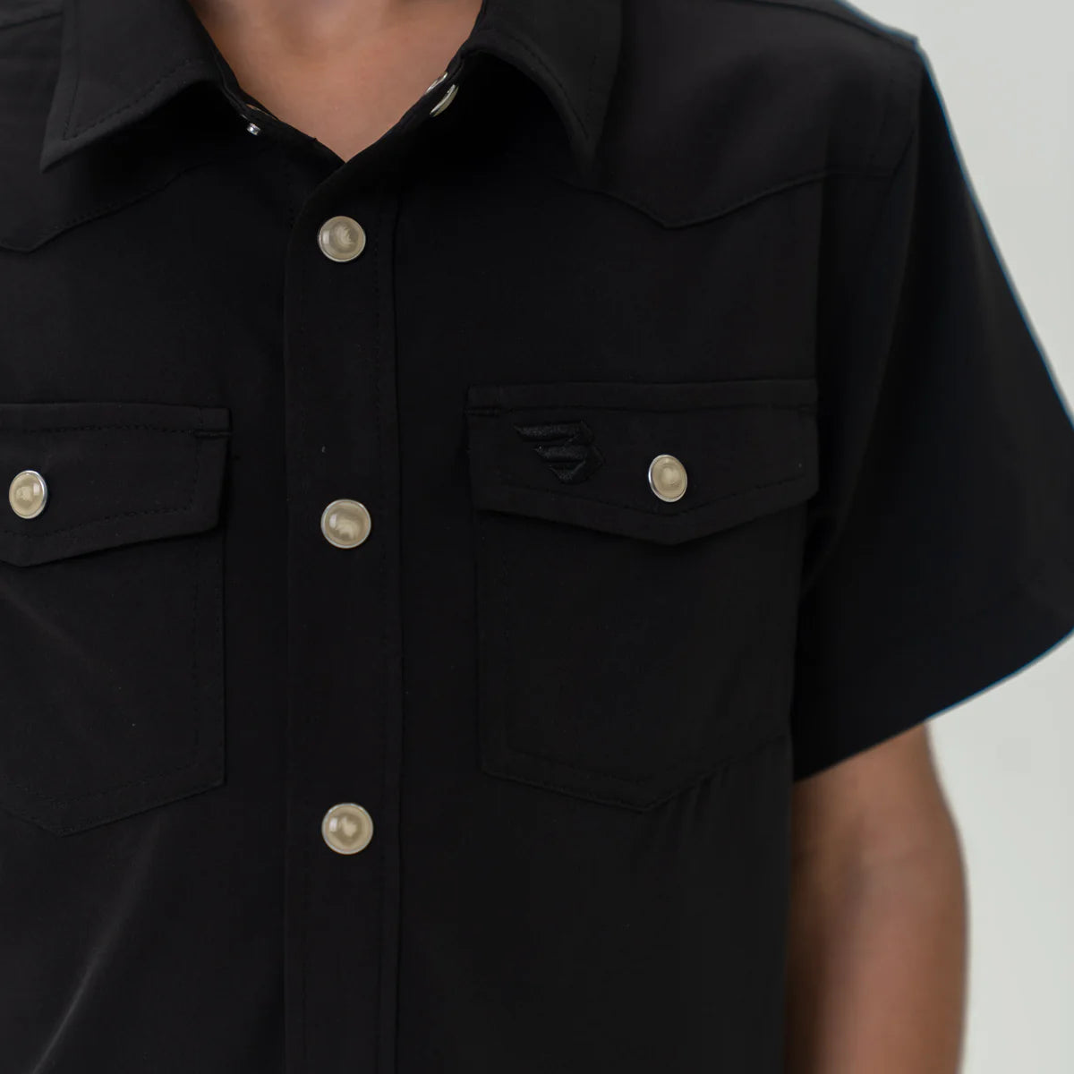 Boys Burlebo Performance Western Shirt - Black