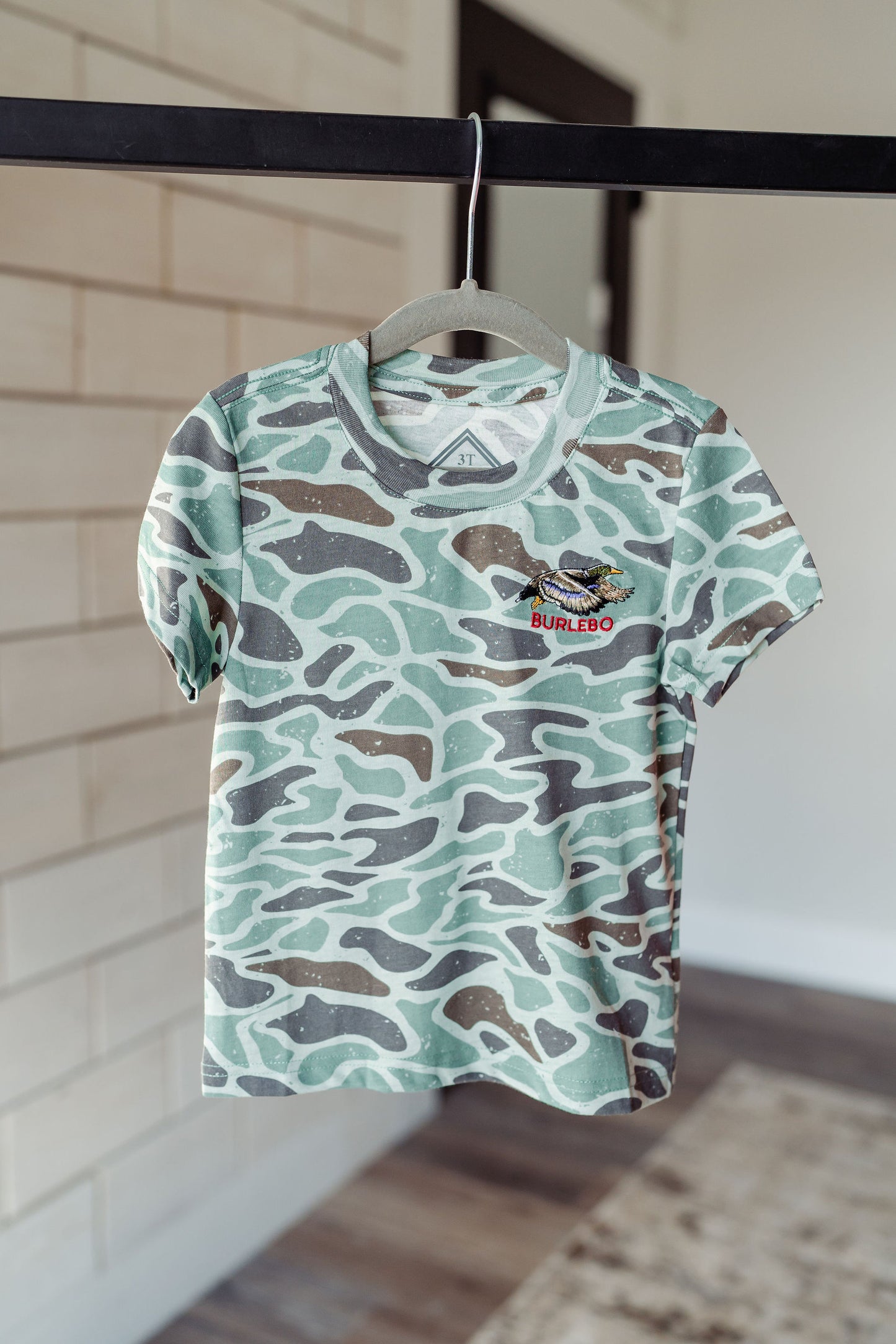 Toddler Burlebo Retro Duck Camo Pocket Tee