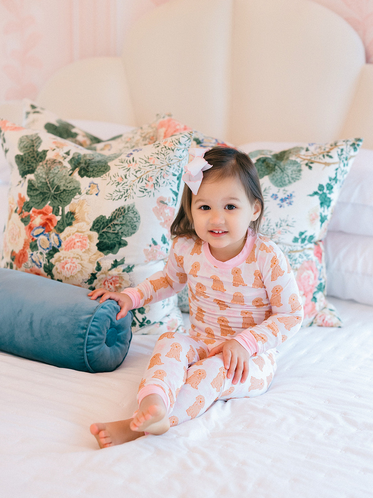 Poppy Kids Co Pink Goldendoodle PJ Set