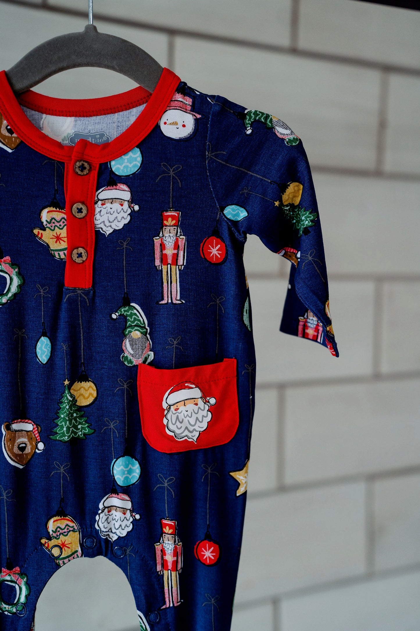 Navy Ornament Baby Sleeper