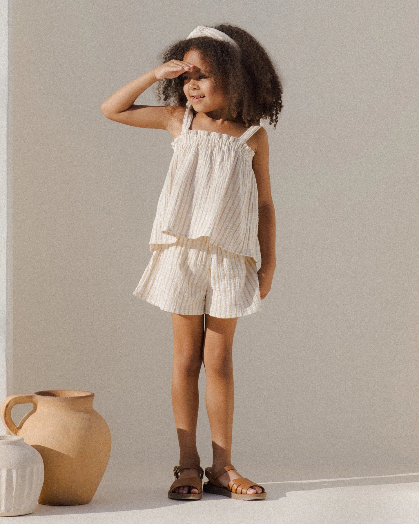 Rylee + Cru Remi Shorts | Marigold Stripe