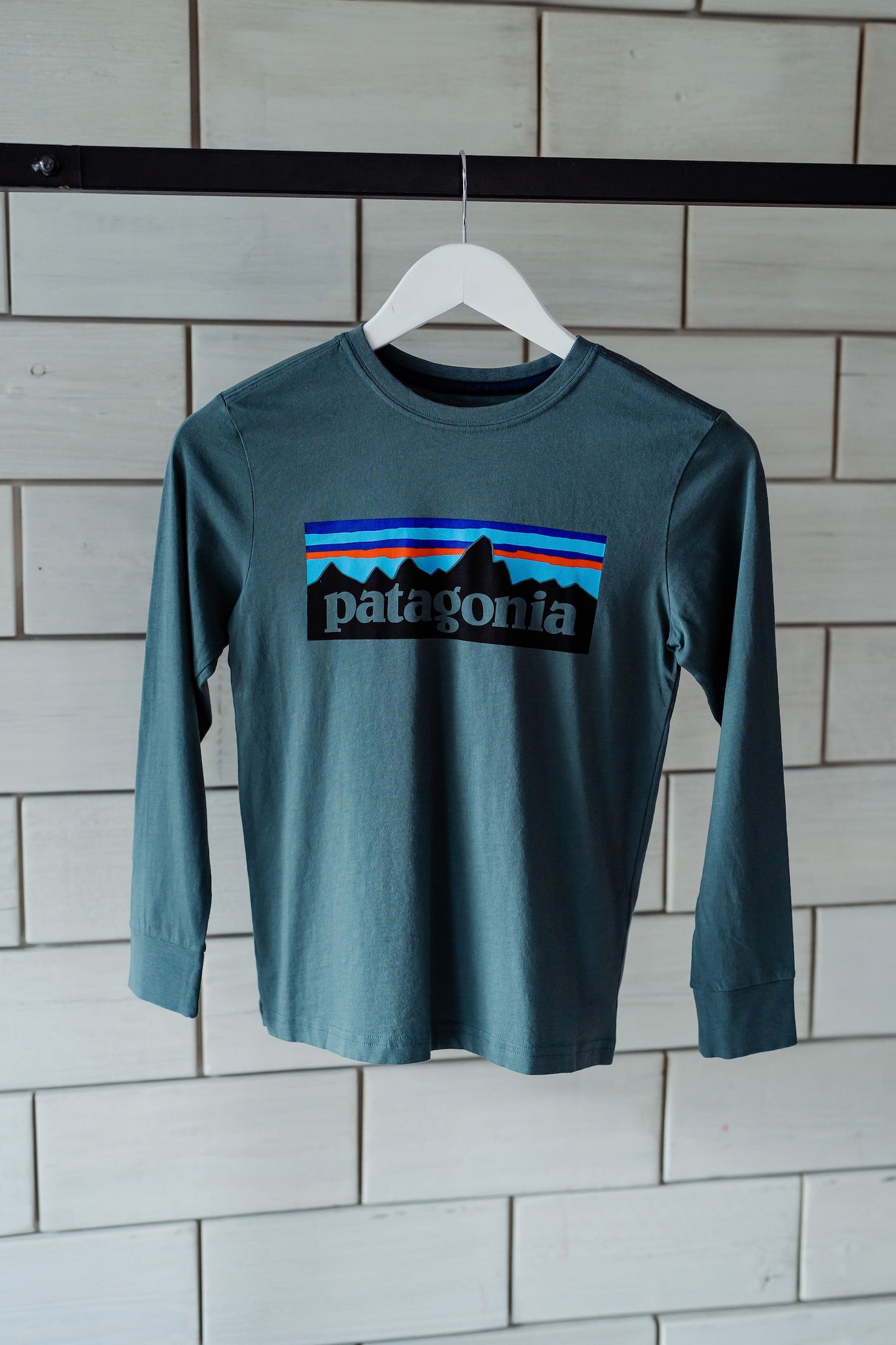 Kids Patagonia LS Regenerative P-6 Logo T-Shirt