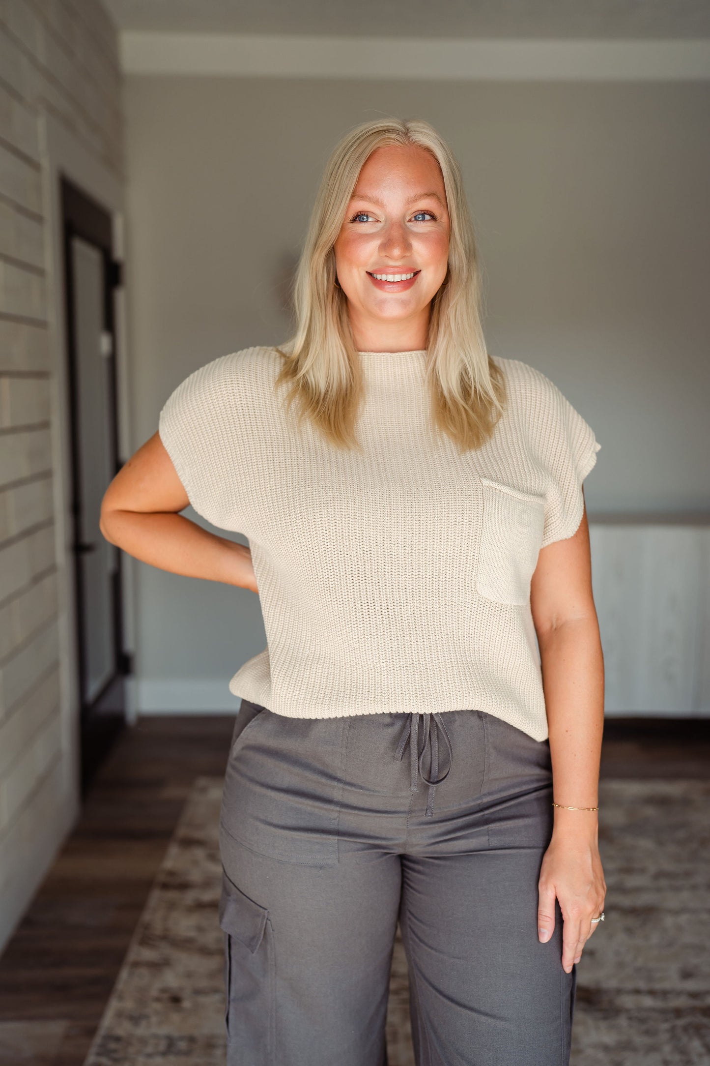 All Day Long Sleeveless Knitted Top