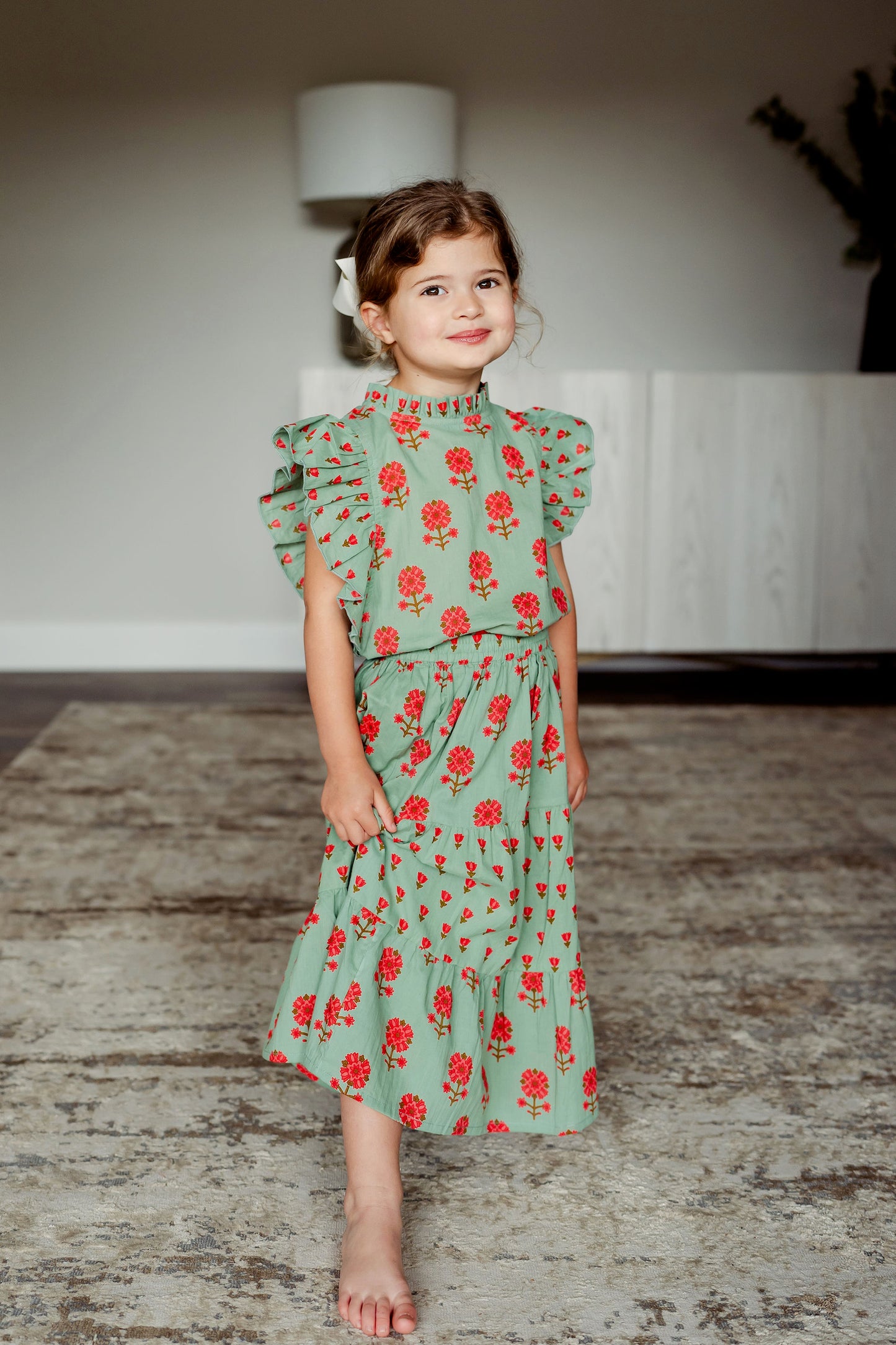 Floral Gardens Top & Skirt Set