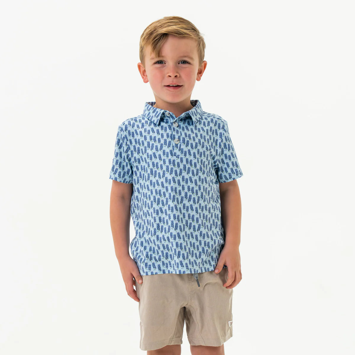 Toddler Burlebo Bluebonnets Polo