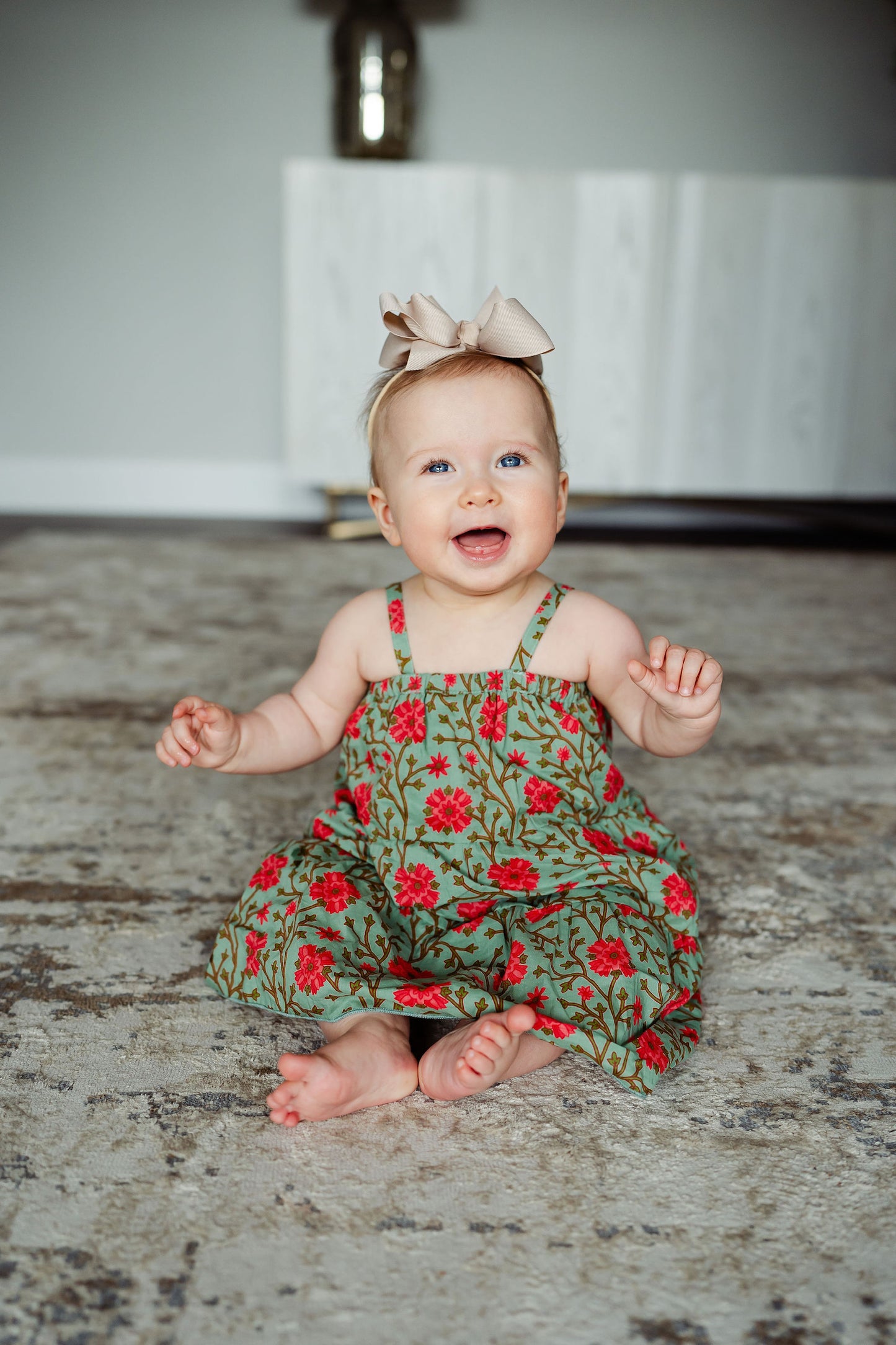 Floral Gardens Baby Dress + Bloomers