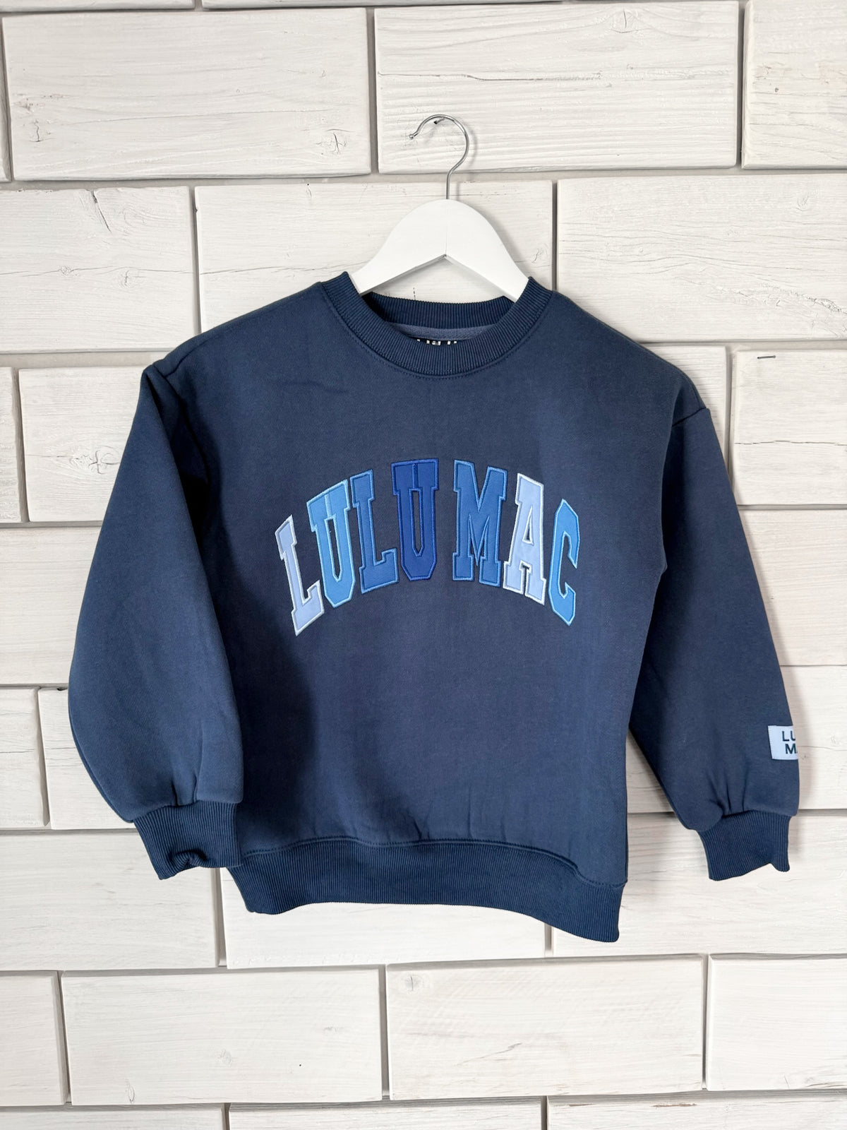 LULU MAC | Navy Multi Stitch Sweatshirt
