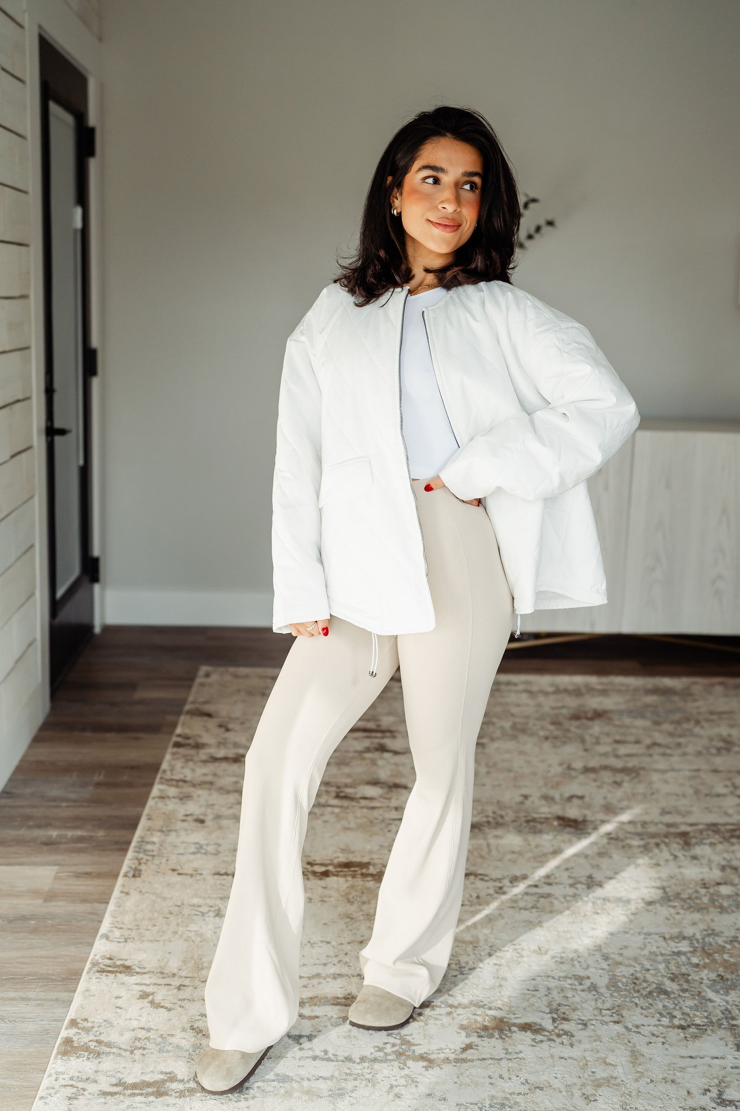 Shell Ribbed Flare Pant