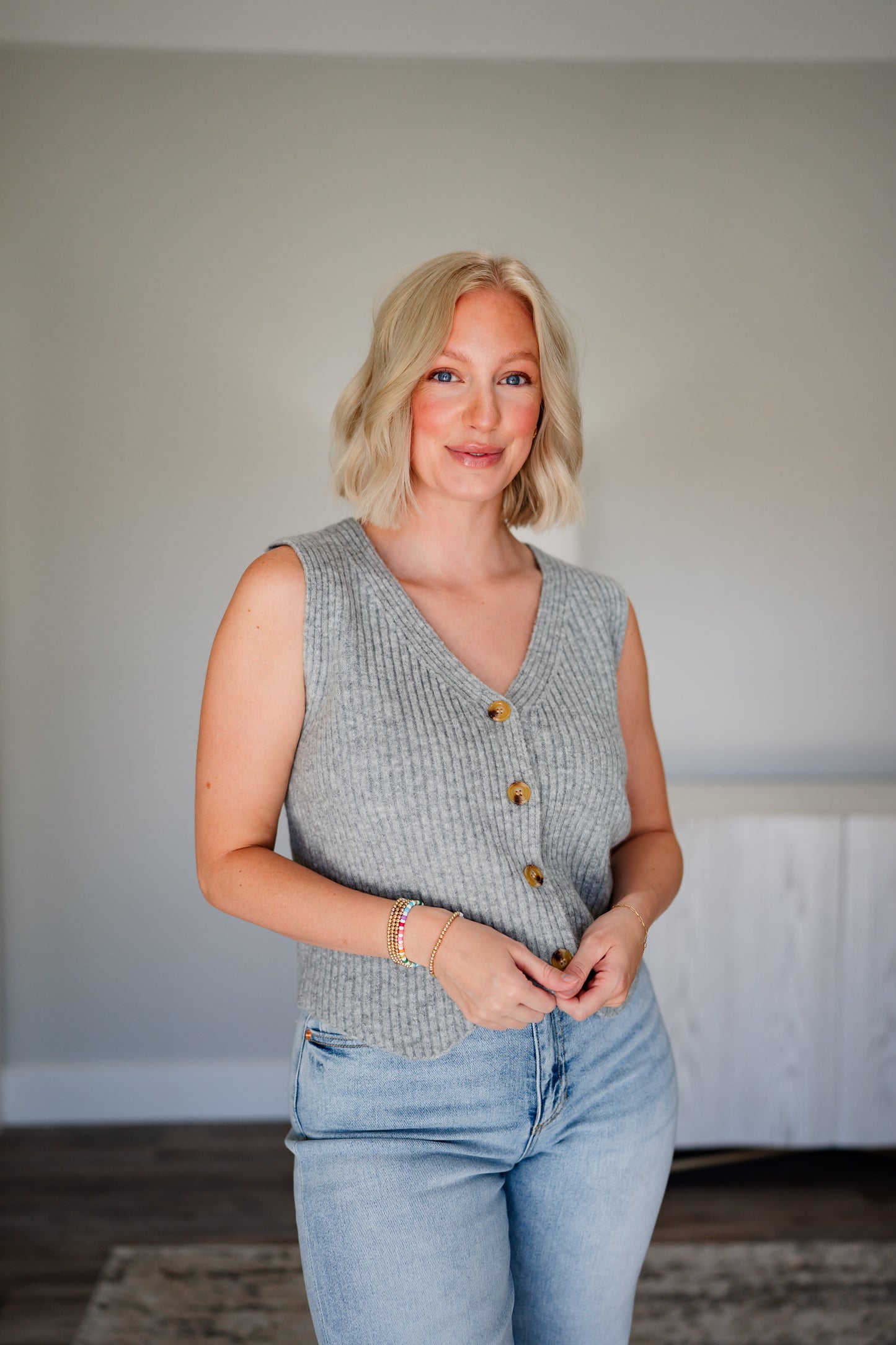Heather Ribbed Vest