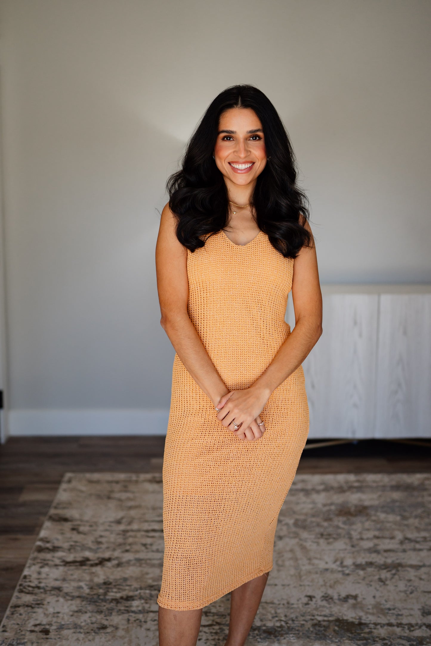 Mango Textured Midi Dress