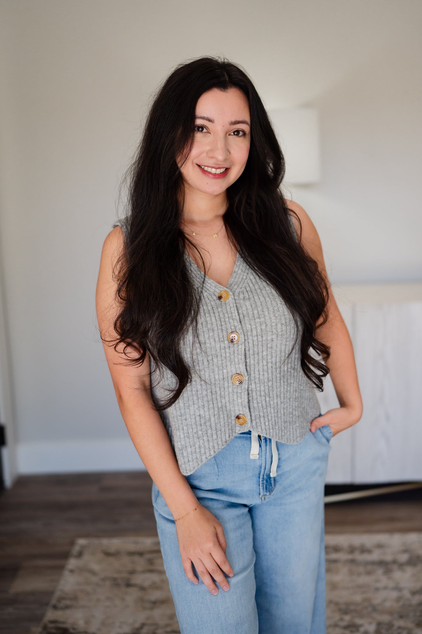 Heather Ribbed Vest