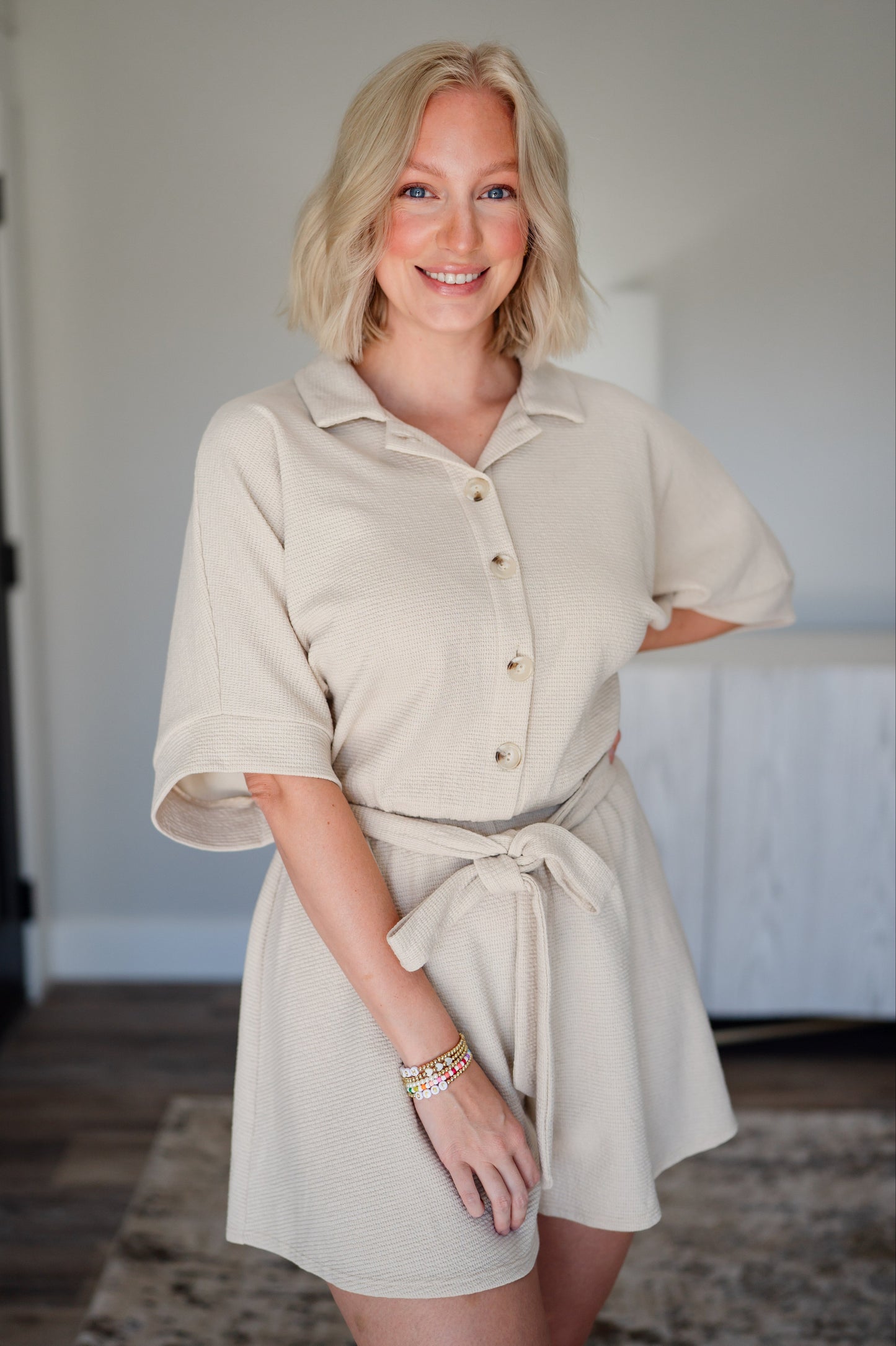 Jillian Oatmeal Romper