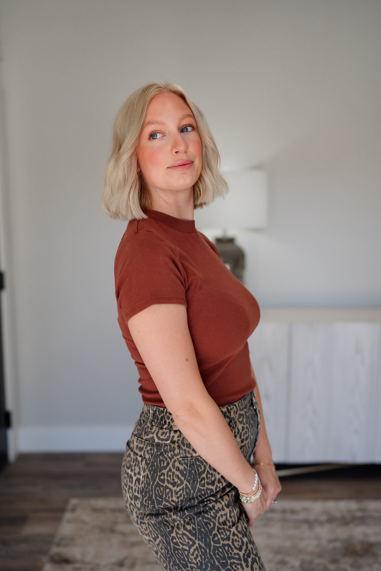 Basic Brick Ribbed Tee