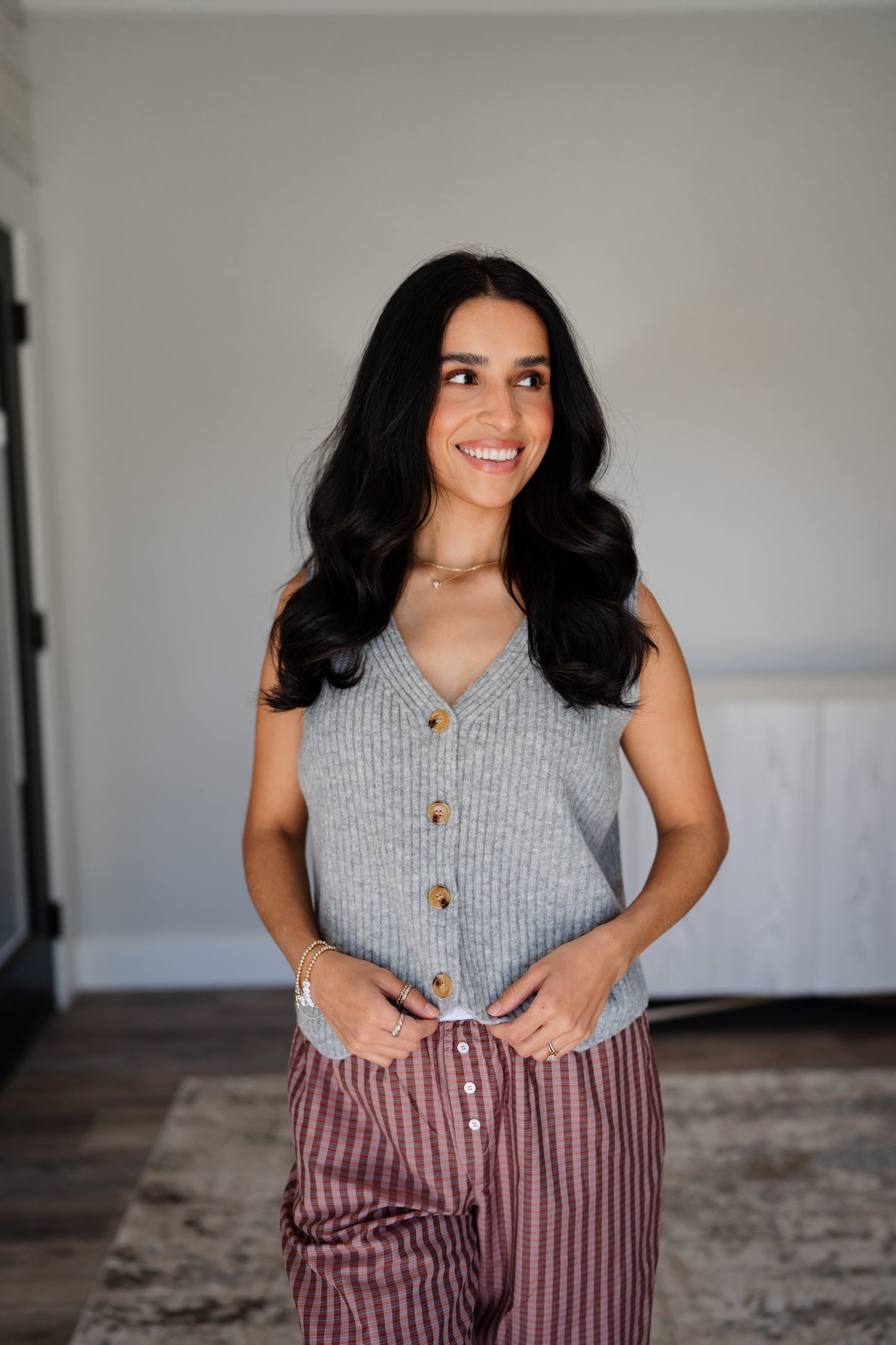 Heather Ribbed Vest