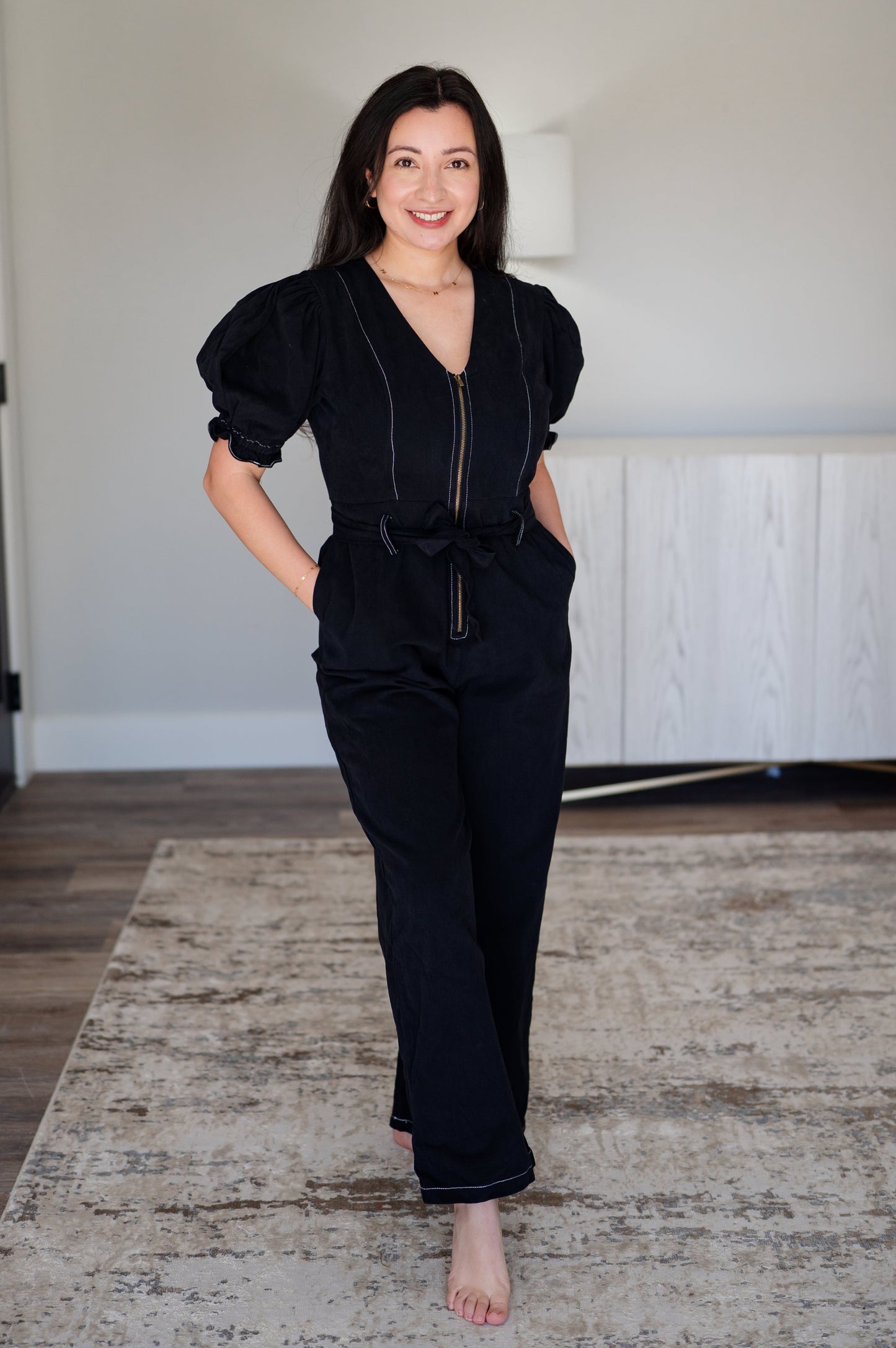 Grace Black Denim Jumpsuit