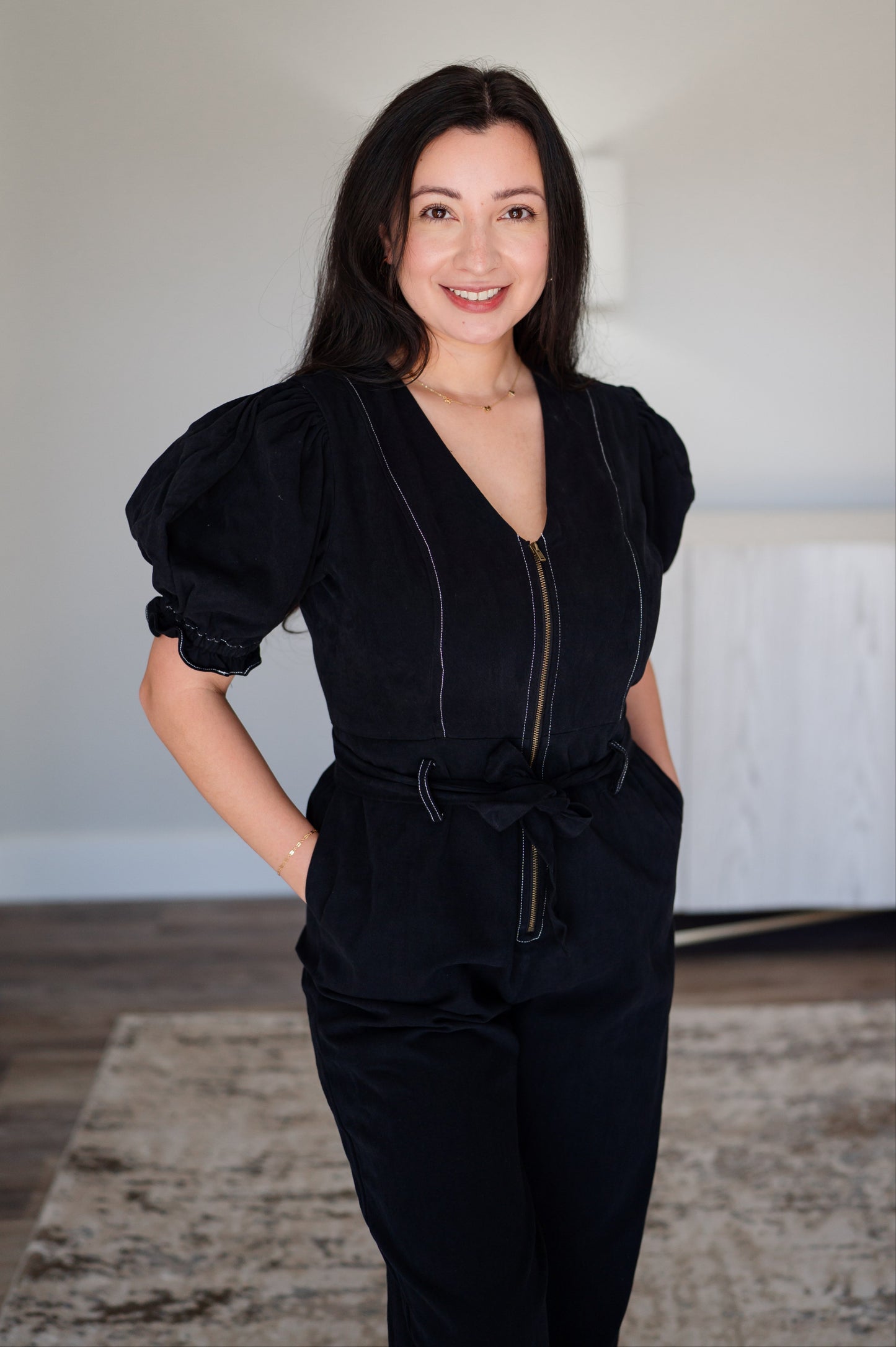 Grace Black Denim Jumpsuit