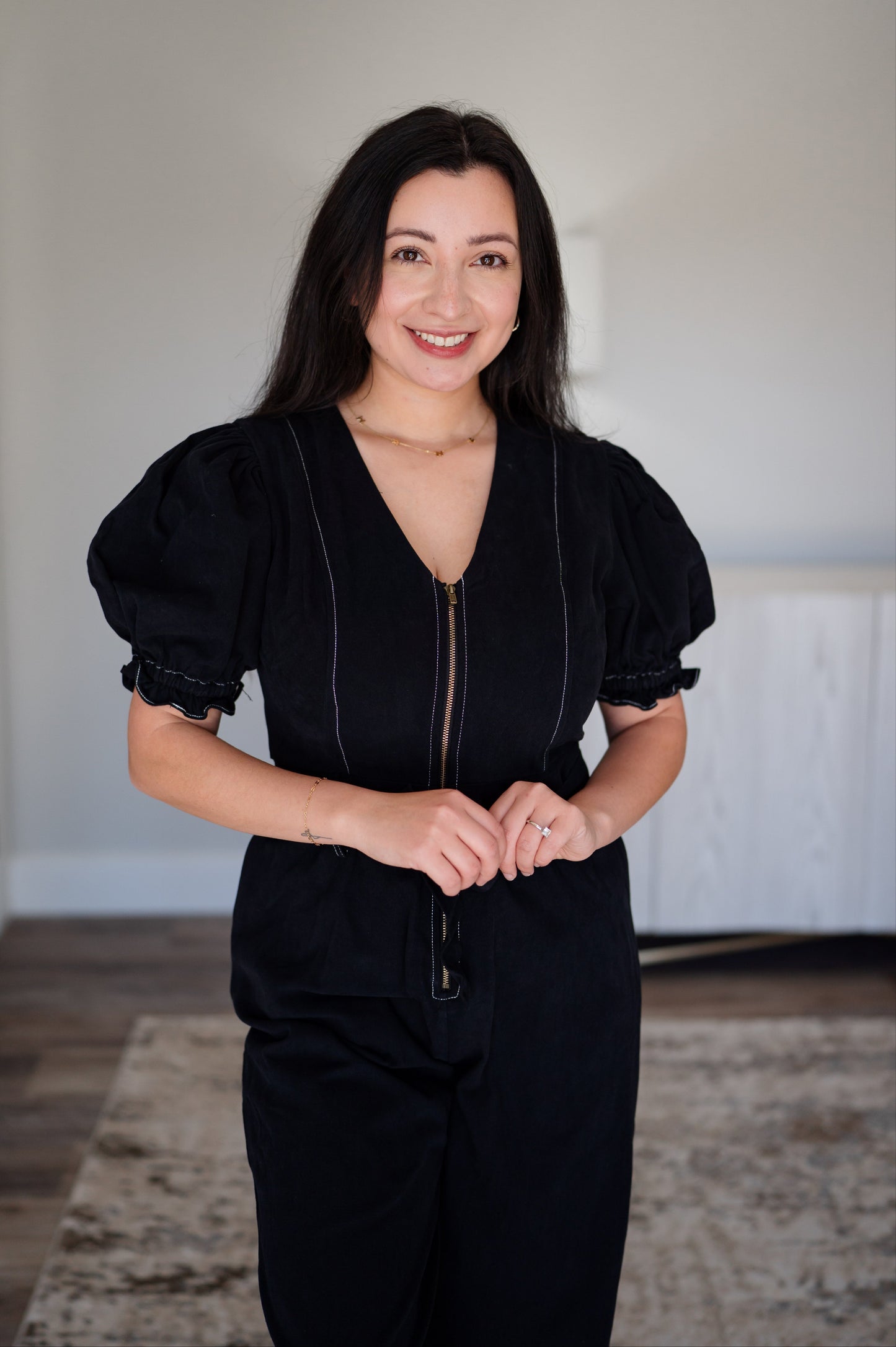 Grace Black Denim Jumpsuit