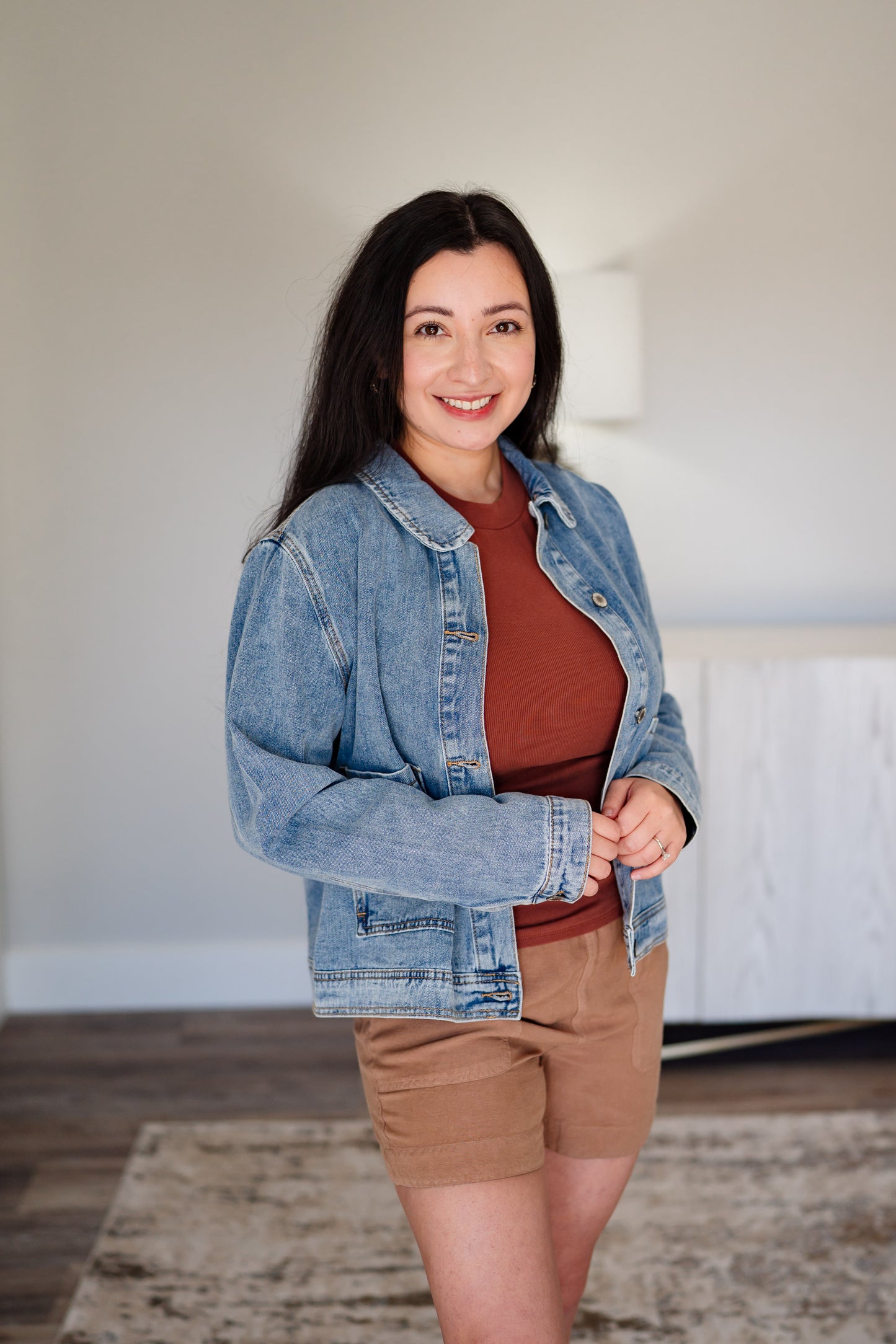 Peter Pan Collared Denim Jacket