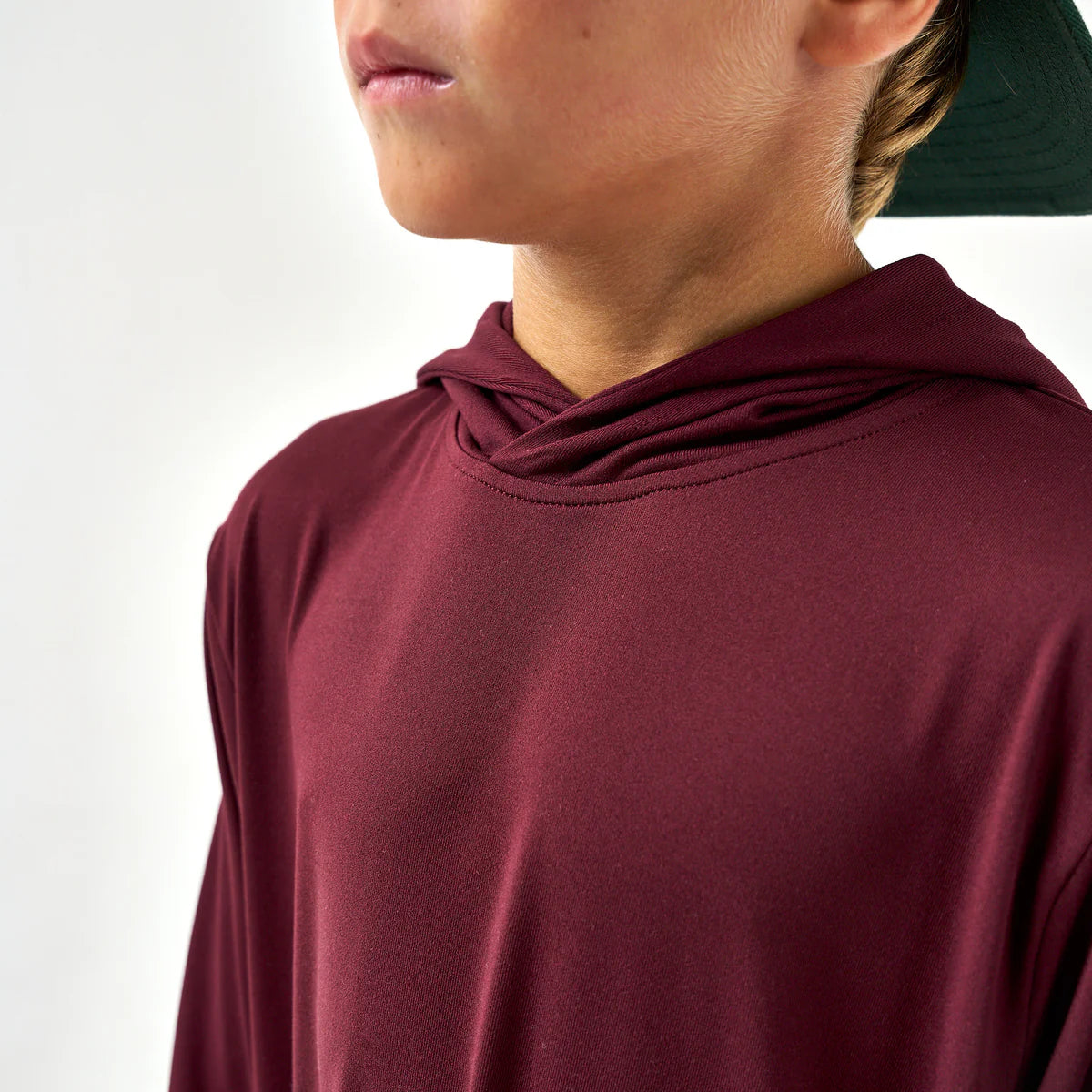 Boys Burlebo Performance Hoodie - Maroon
