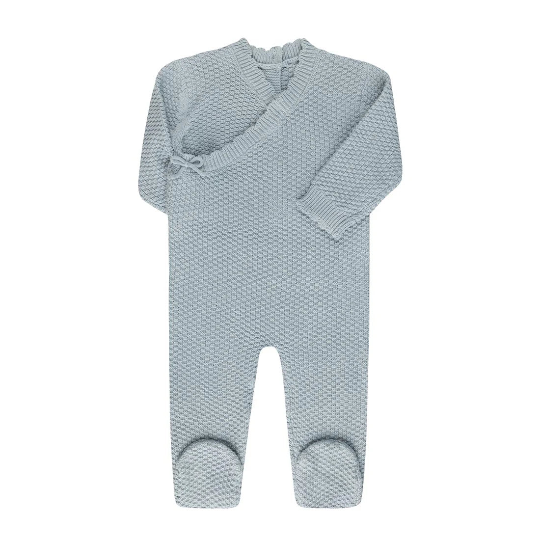 Moss Knit Collection - Blue Footie