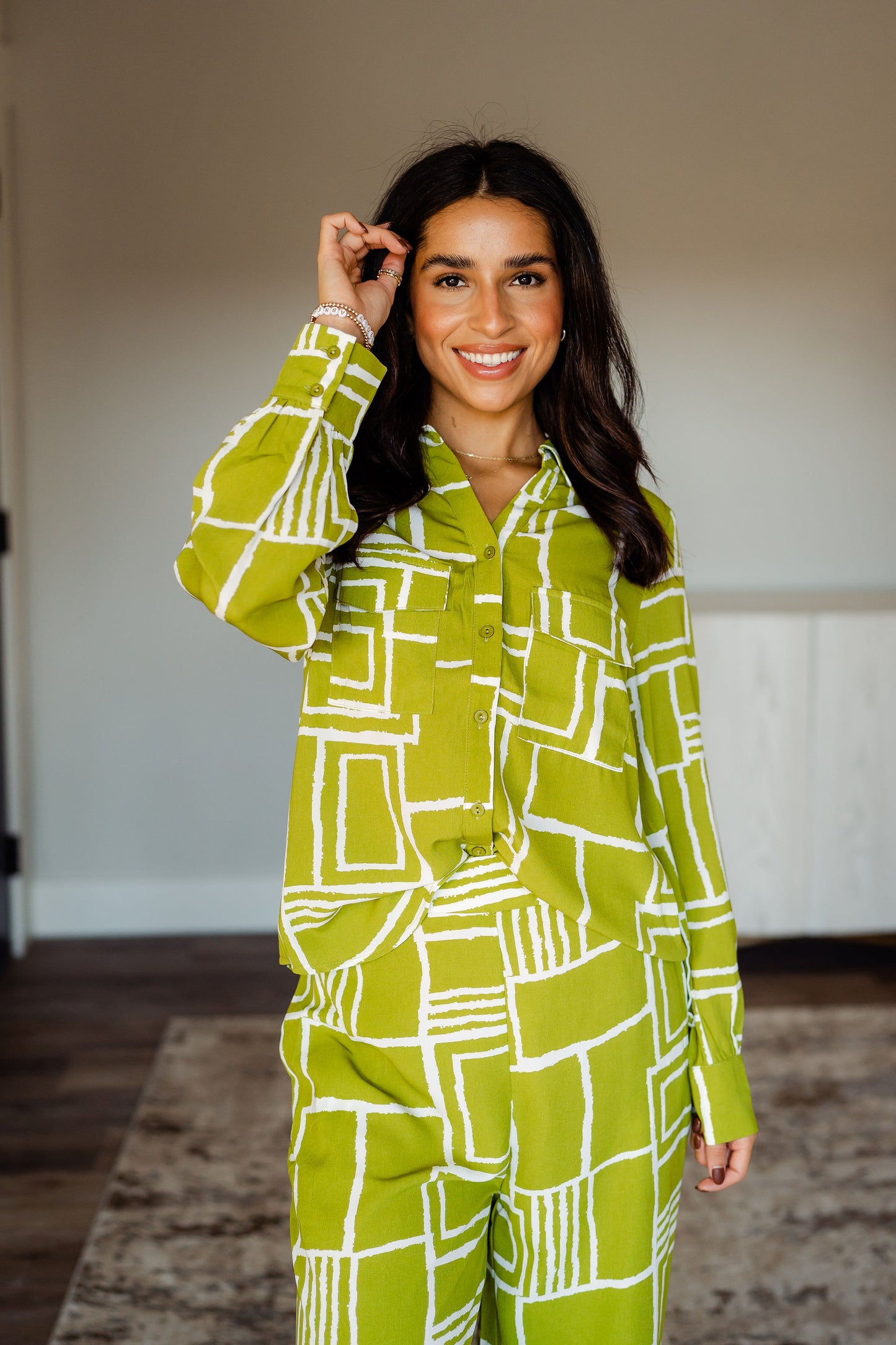 Abstract Button Down