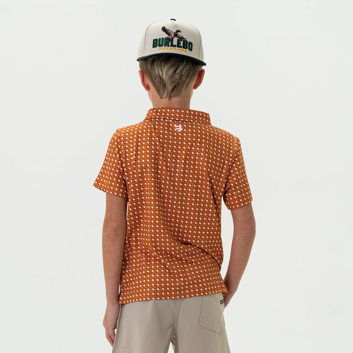 Boys Burlebo Texas Orange Polo