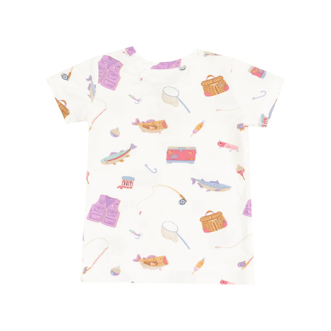 Angel Dear Pink Fishing Things Short Loungewear Set