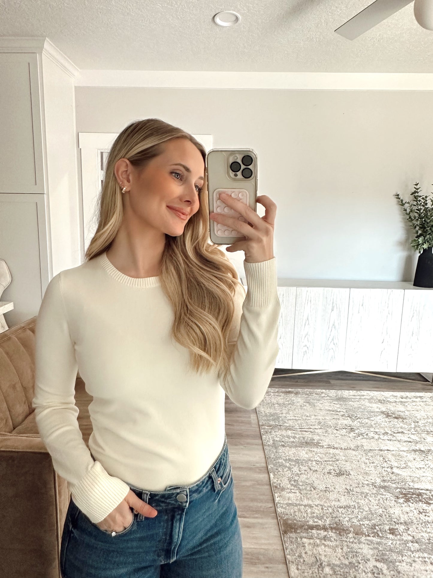Cream Sweater Bodysuit
